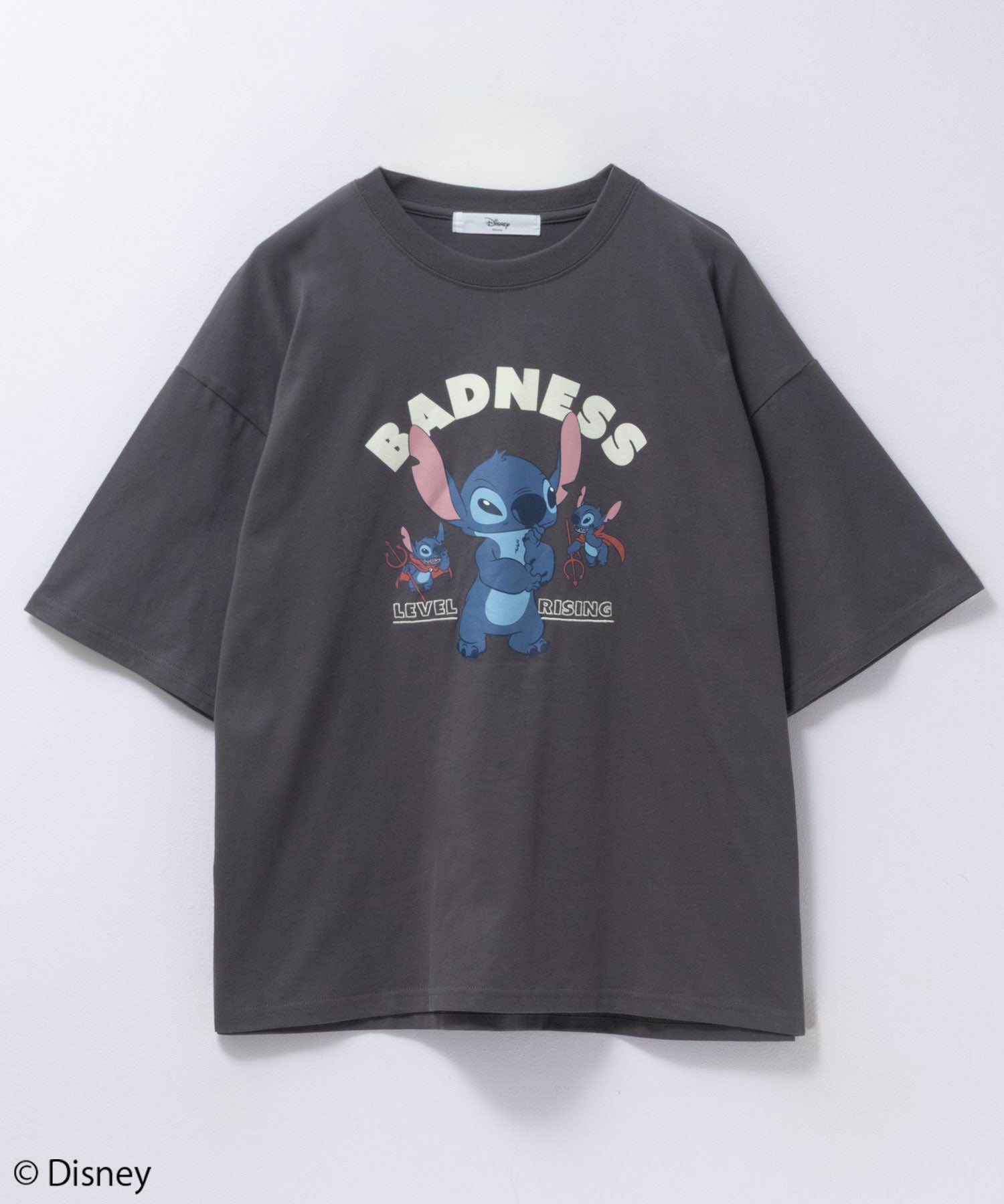 マックハウス Mac-House Disney スティッチ / プリント刺繍Tシャツ （オフホワイト） オフホワイト