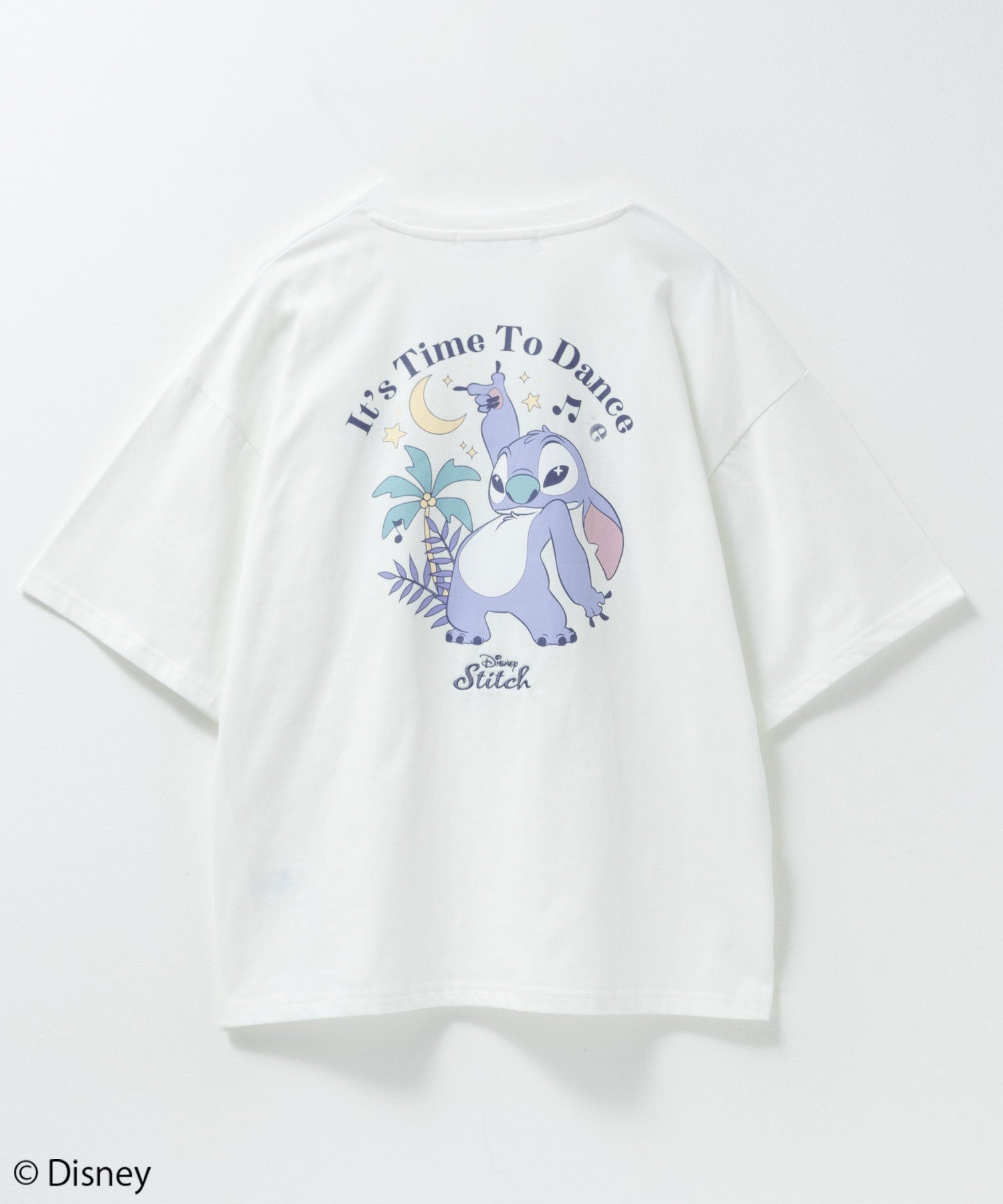 マックハウス Mac-House Disney スティッチ / プリント刺繍Tシャツ （オフホワイト） オフホワイト