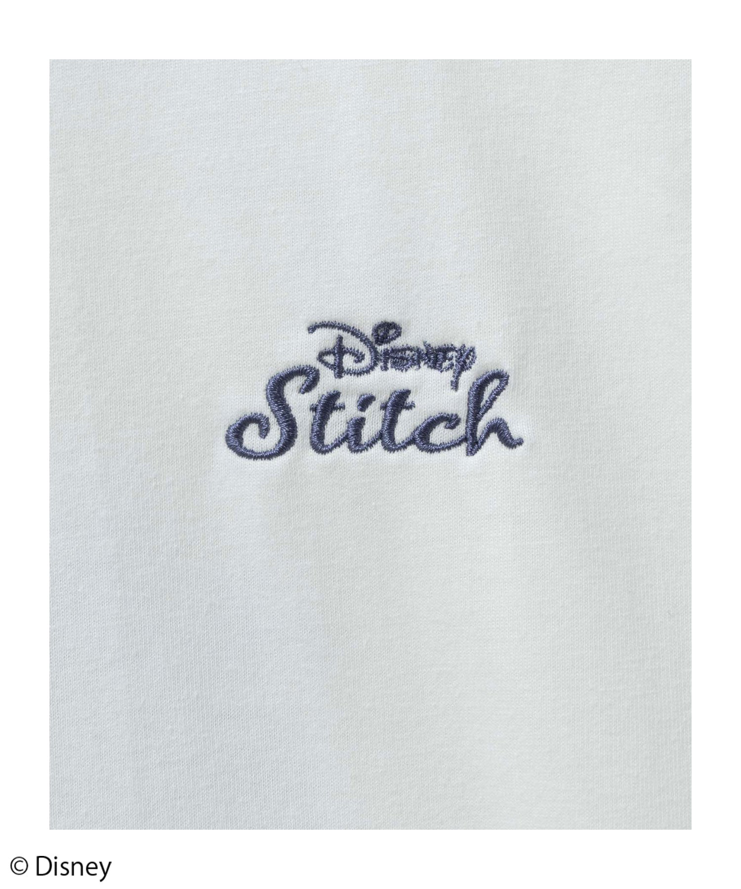 マックハウス Mac-House Disney スティッチ / プリント刺繍Tシャツ （オフホワイト） オフホワイト