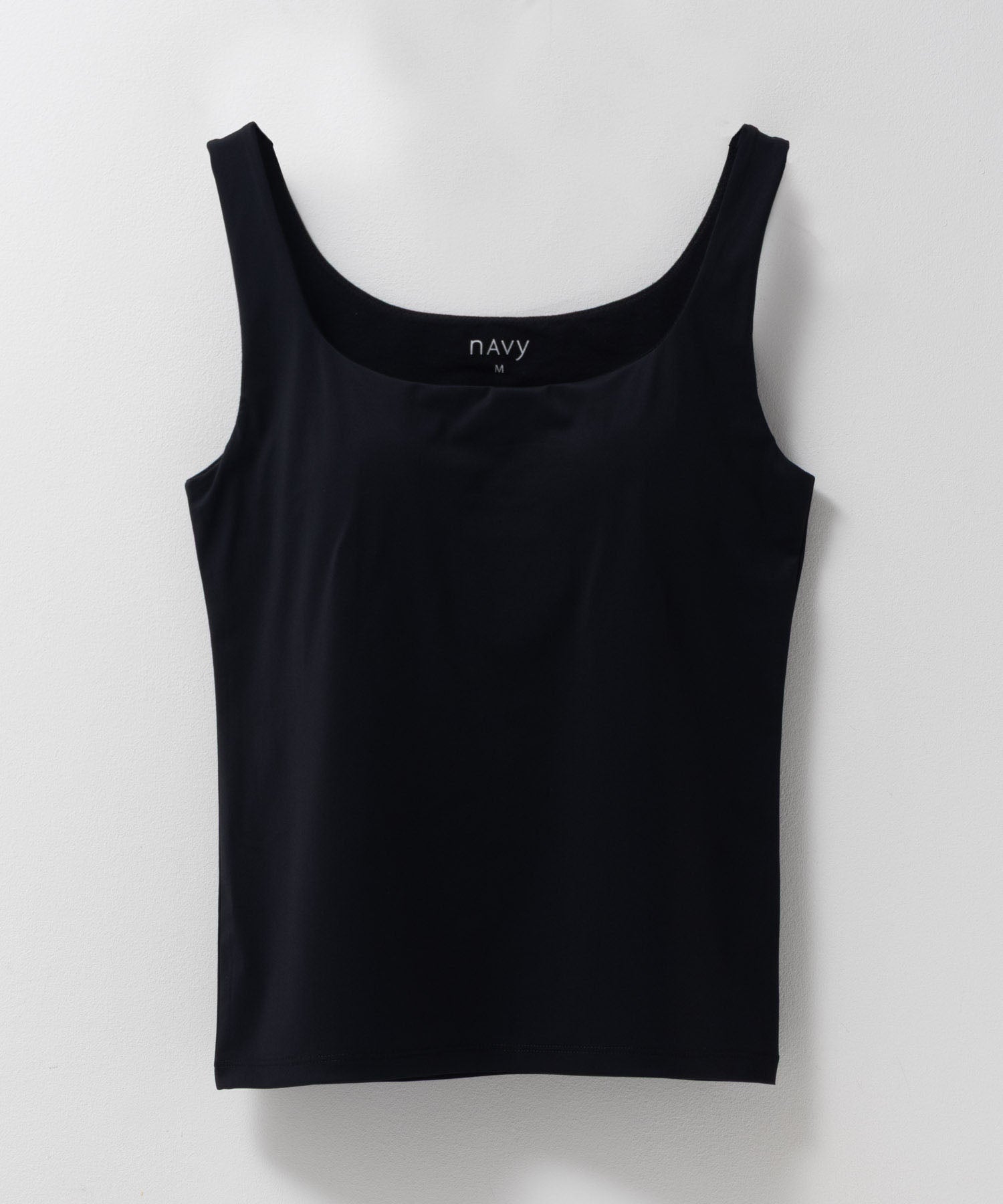 マックハウス Mac-House nAvy ハピ楽 カップ付きナイロンベア天スクエアタンクトップ （ホワイト） ホワイト