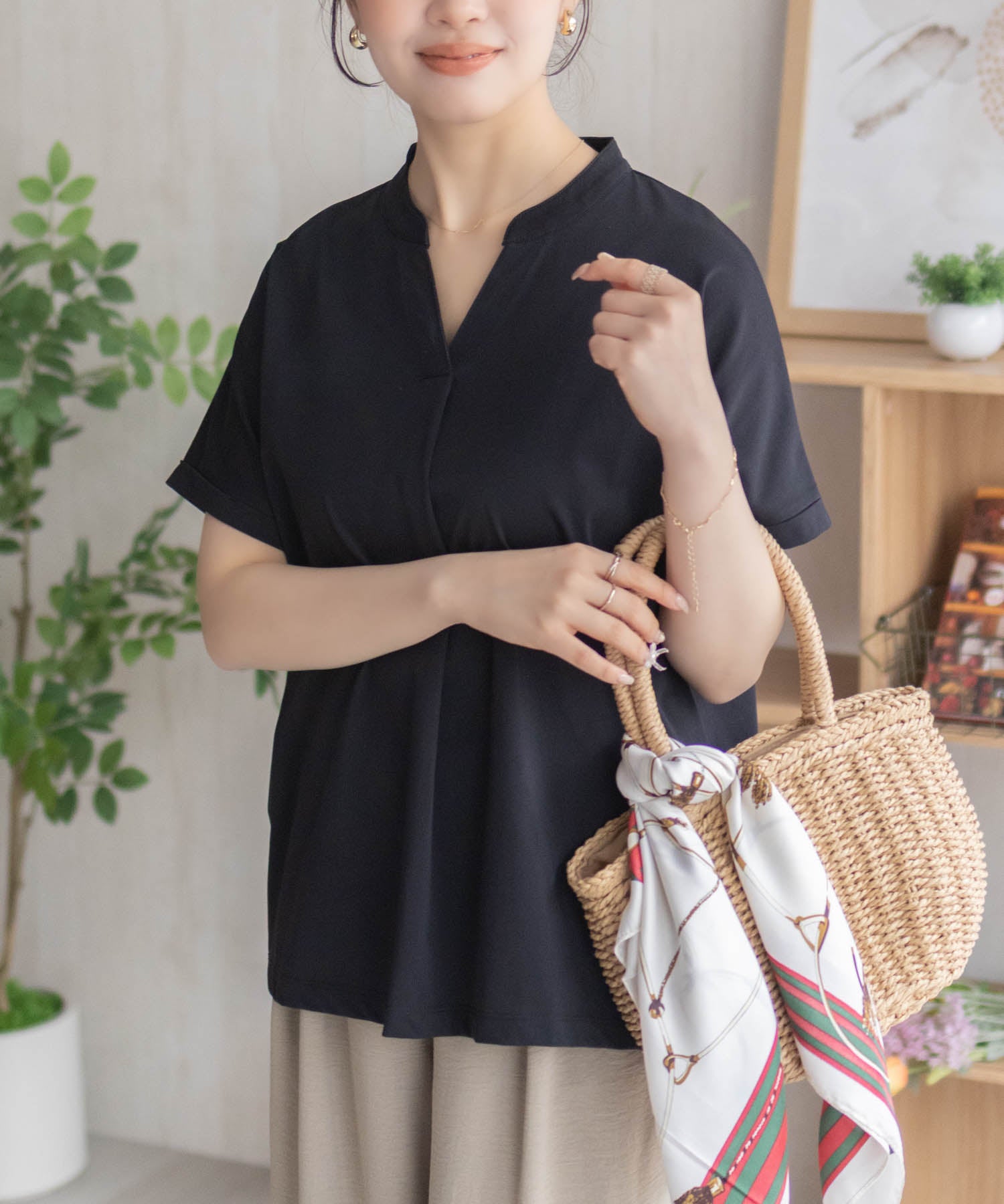 マックハウス Mac-House nAvy スキッパープルオーバー （モカ） モカ