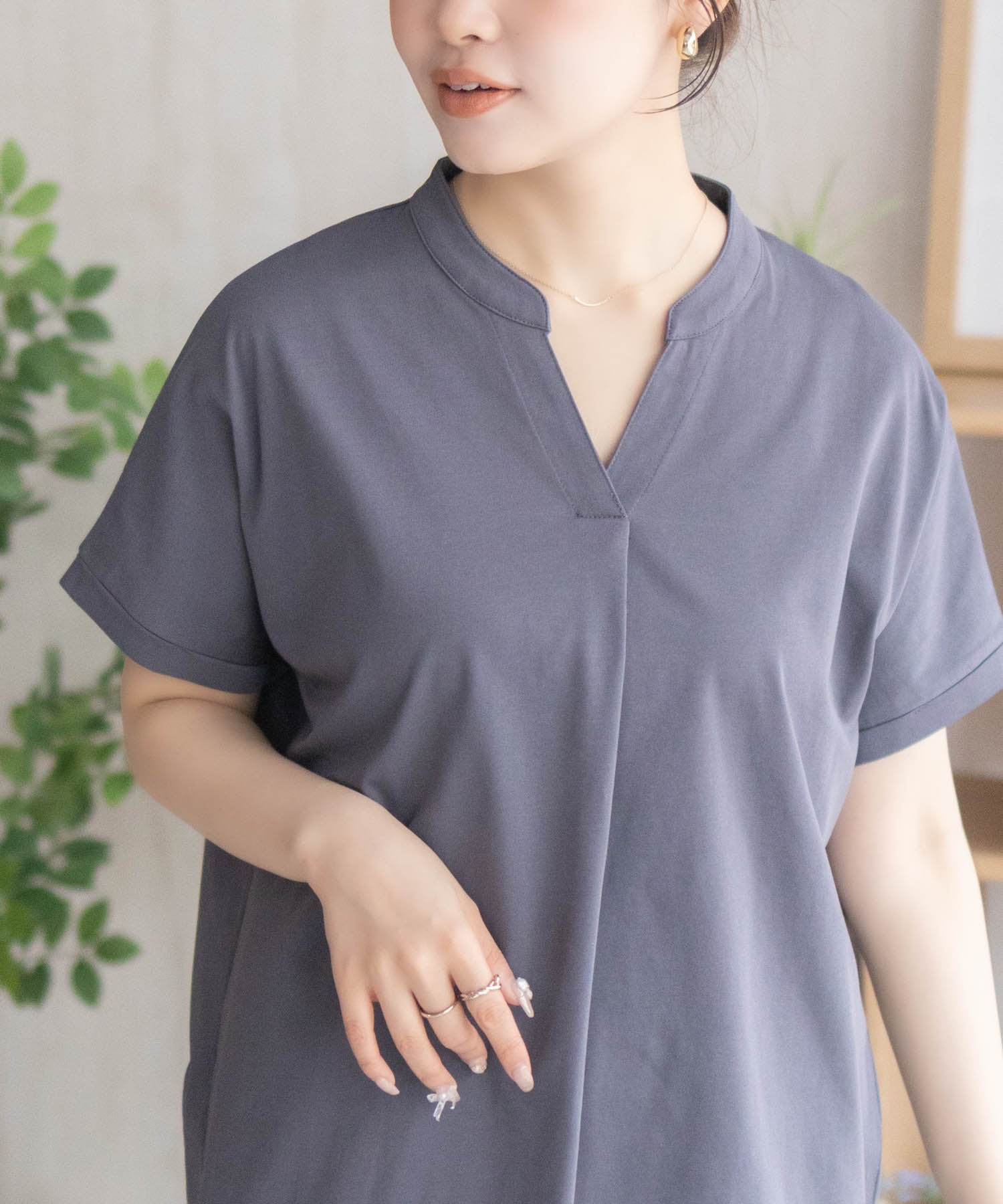マックハウス Mac-House nAvy スキッパープルオーバー （モカ） モカ