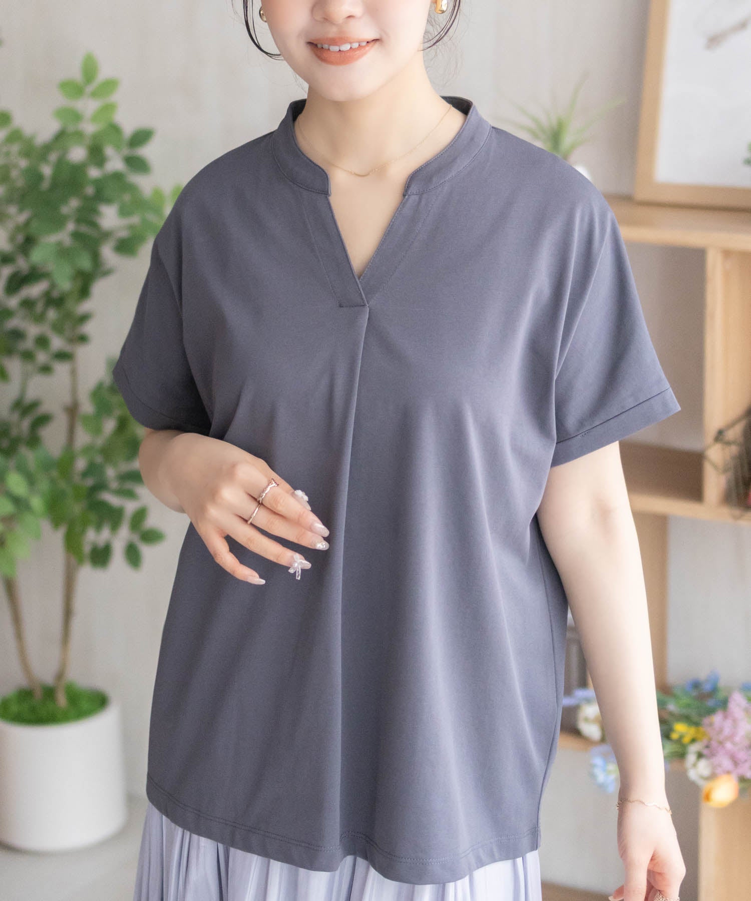 マックハウス Mac-House nAvy スキッパープルオーバー （モカ） モカ