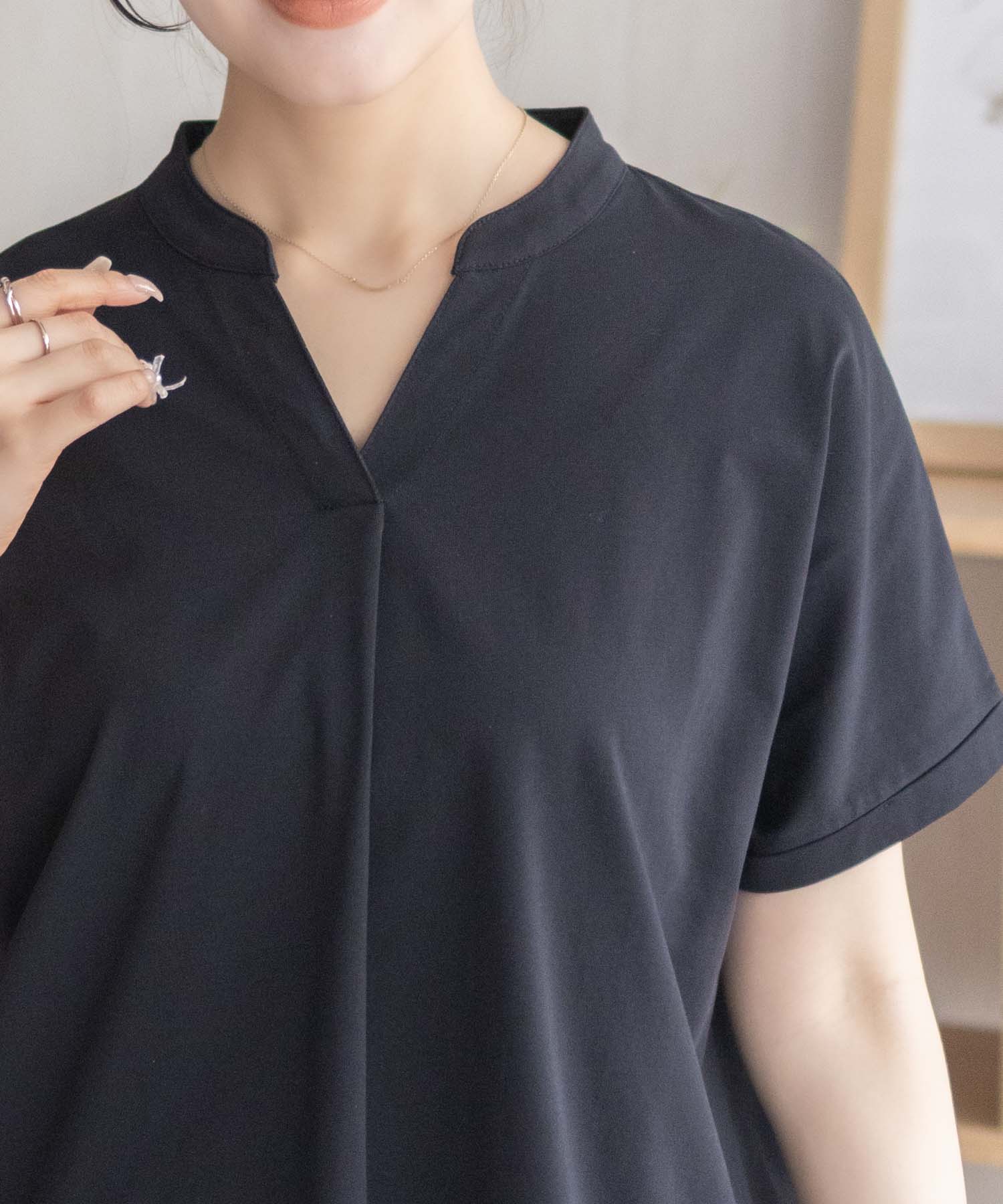 マックハウス Mac-House nAvy スキッパープルオーバー （モカ） モカ