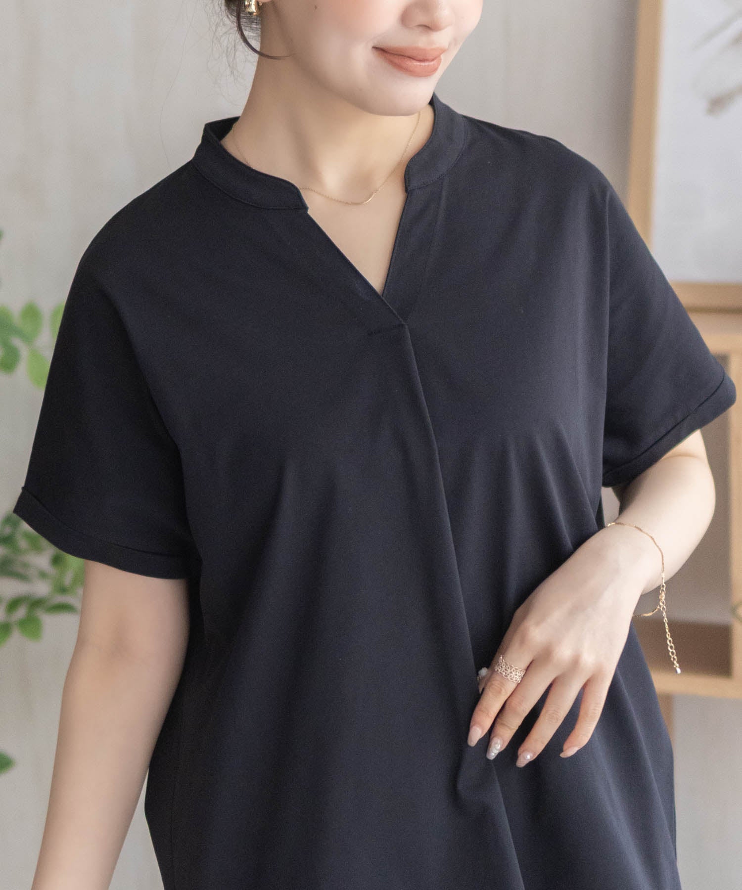 マックハウス Mac-House nAvy スキッパープルオーバー （モカ） モカ