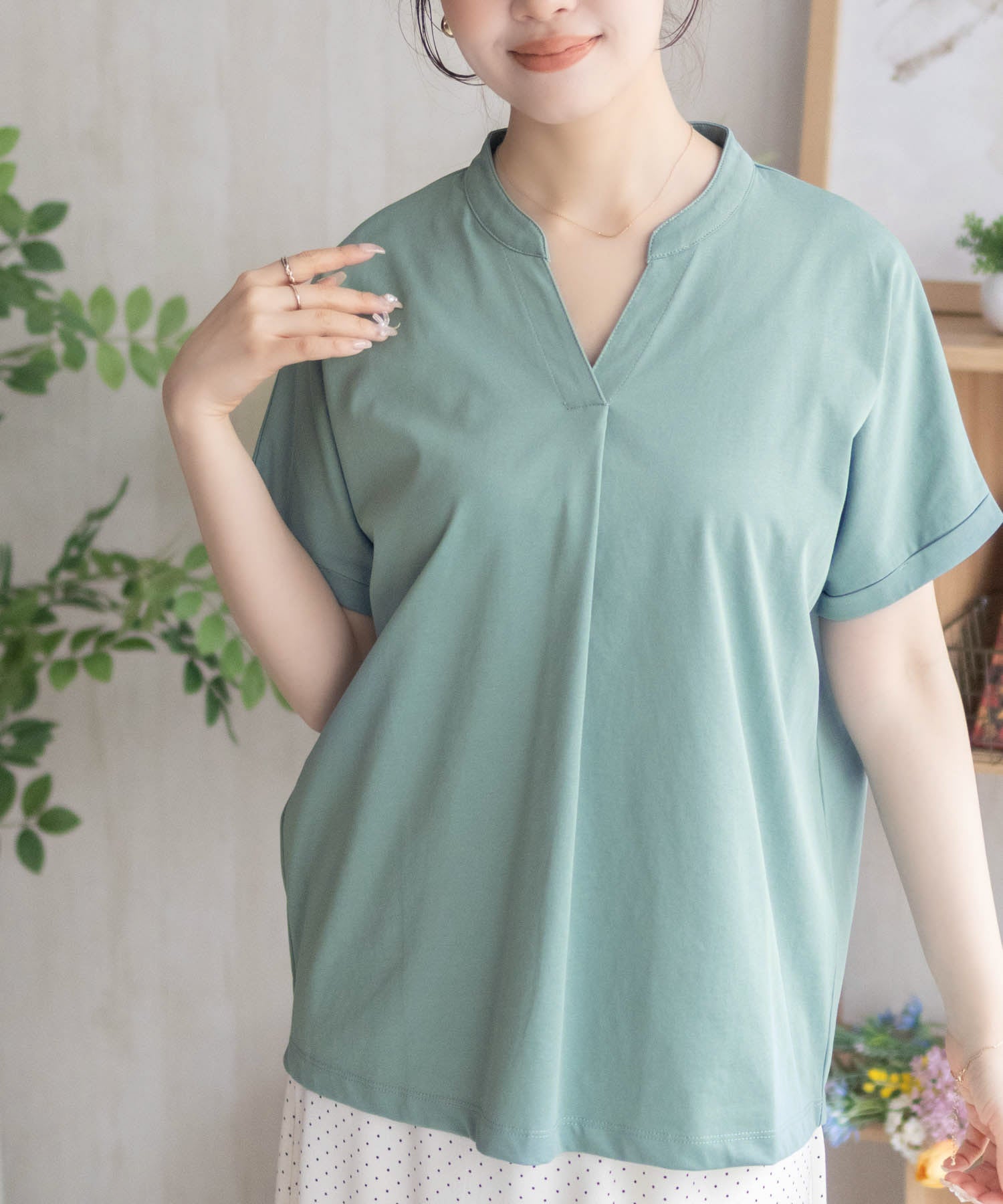 マックハウス Mac-House nAvy スキッパープルオーバー （モカ） モカ