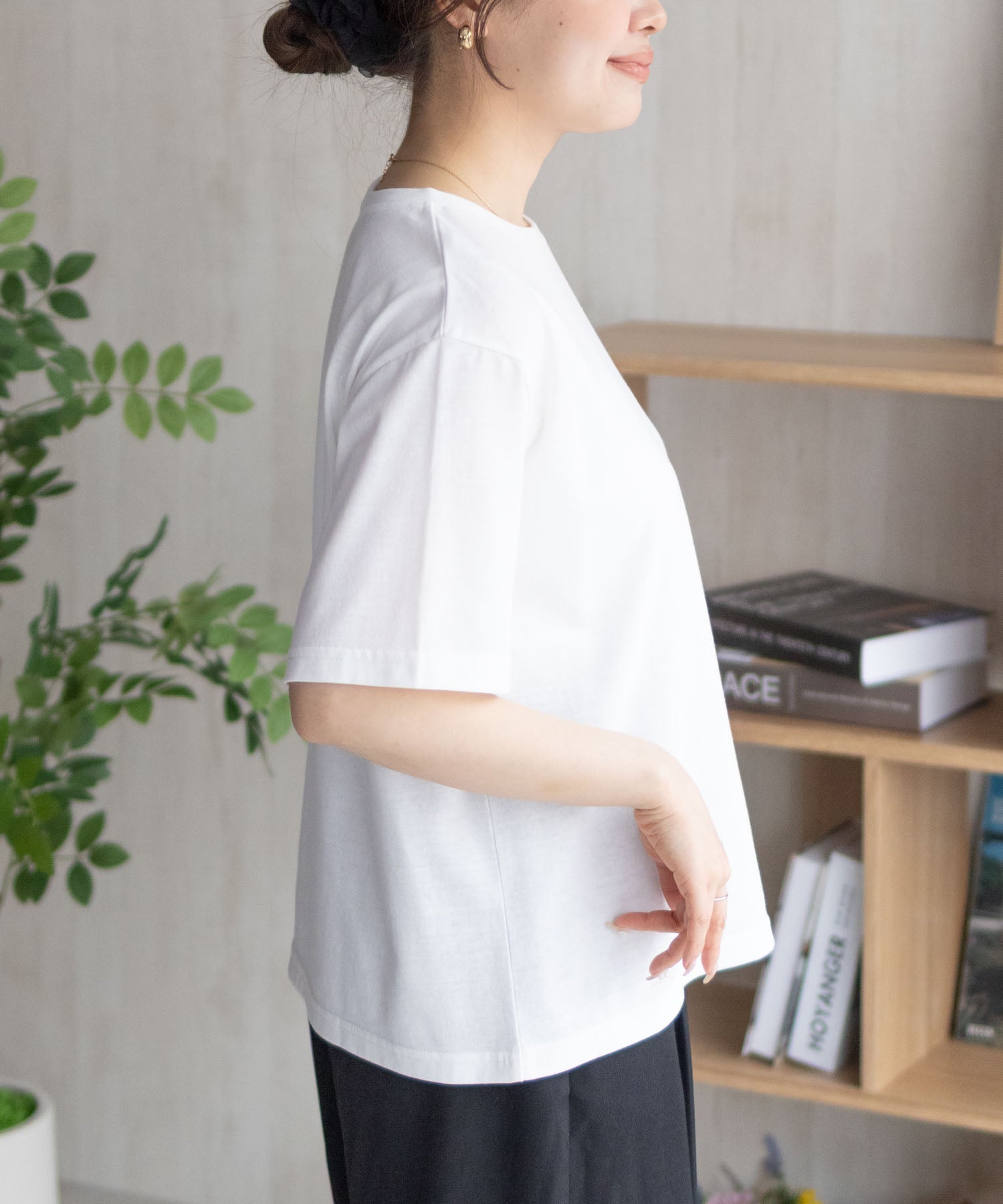 マックハウス Mac-House nAvy ハートロゴ刺繍Tシャツ （チャコール） チャコール