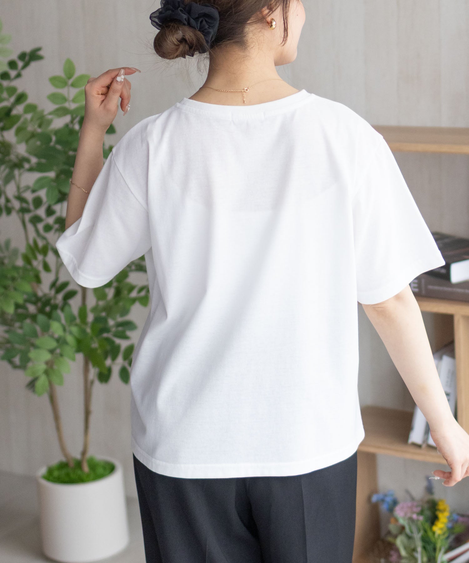 マックハウス Mac-House nAvy ハートロゴ刺繍Tシャツ （チャコール） チャコール