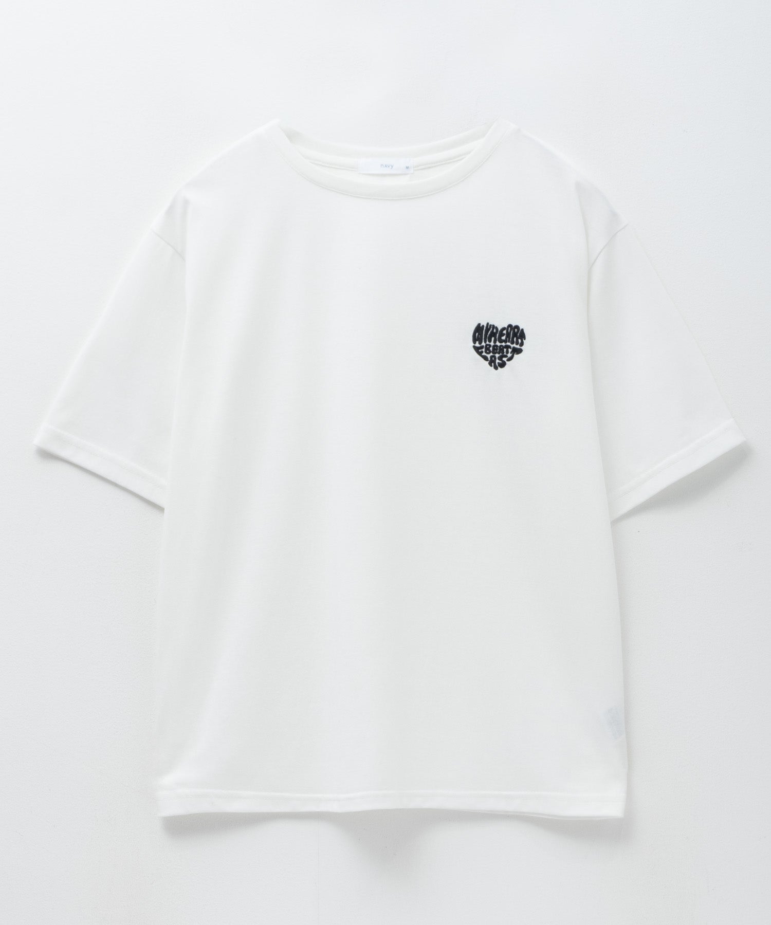 マックハウス Mac-House nAvy ハートロゴ刺繍Tシャツ （チャコール） チャコール