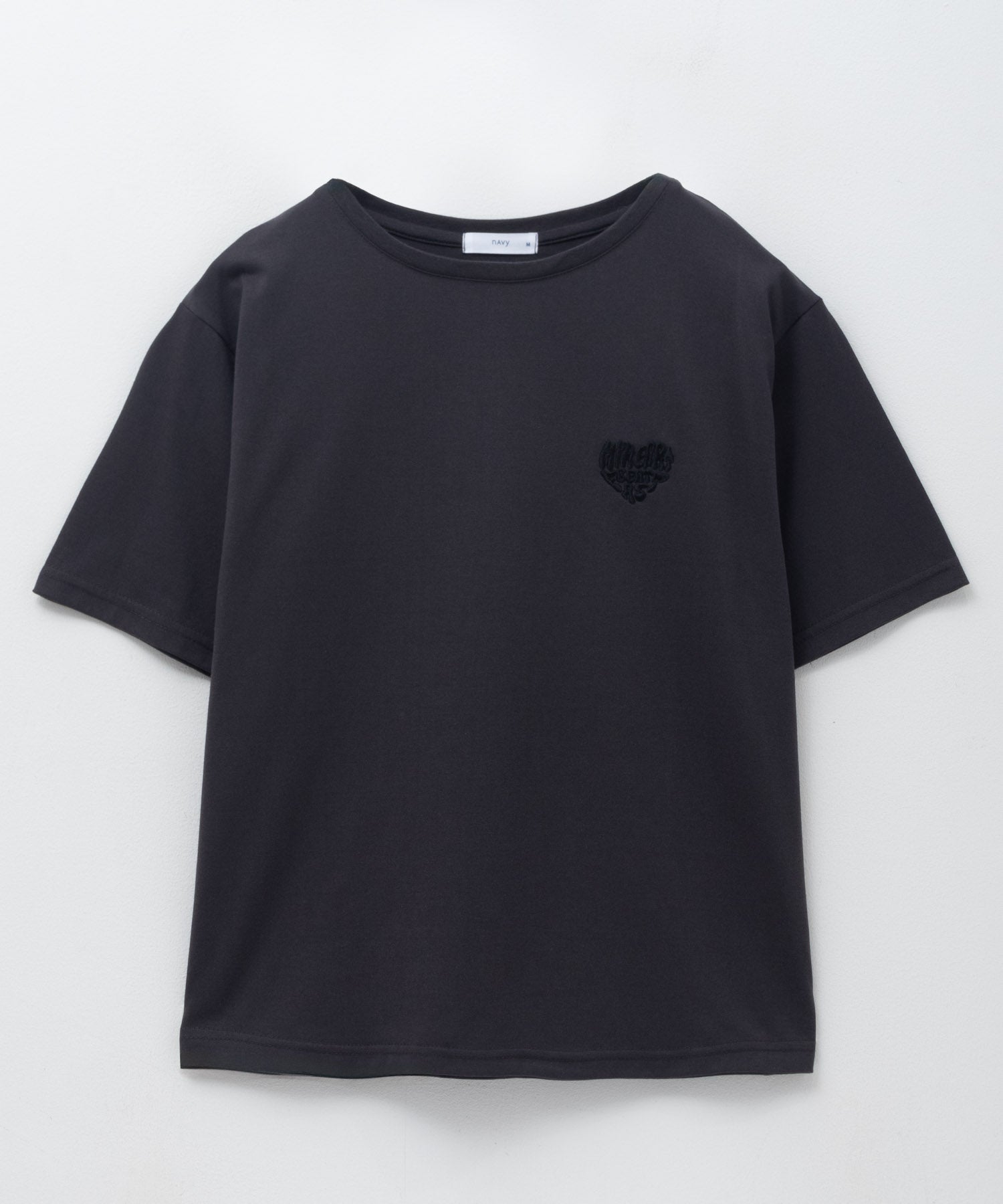 マックハウス Mac-House nAvy ハートロゴ刺繍Tシャツ （チャコール） チャコール