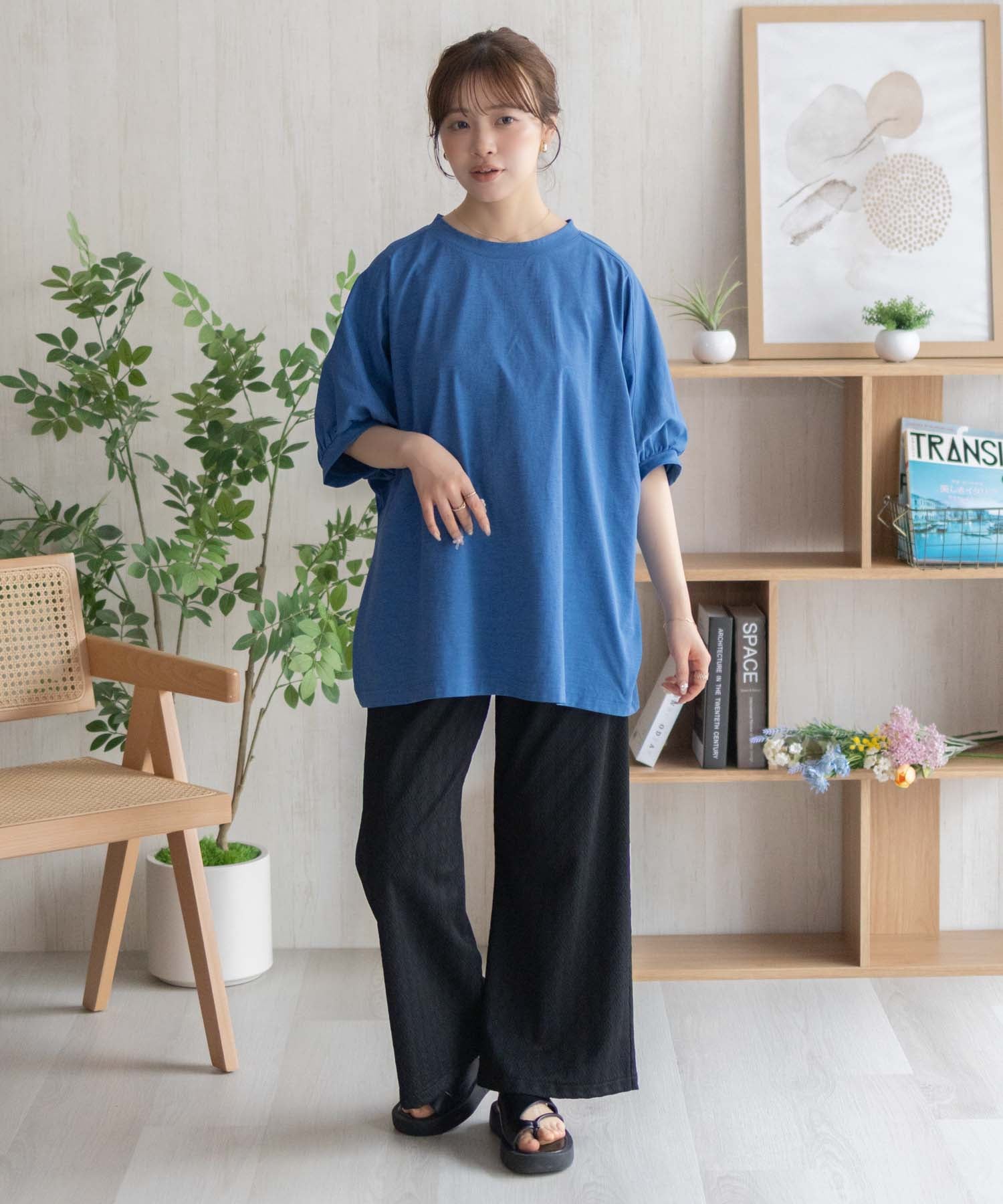 マックハウス Mac-House ドルマンTシャツ （ブルー） ブルー