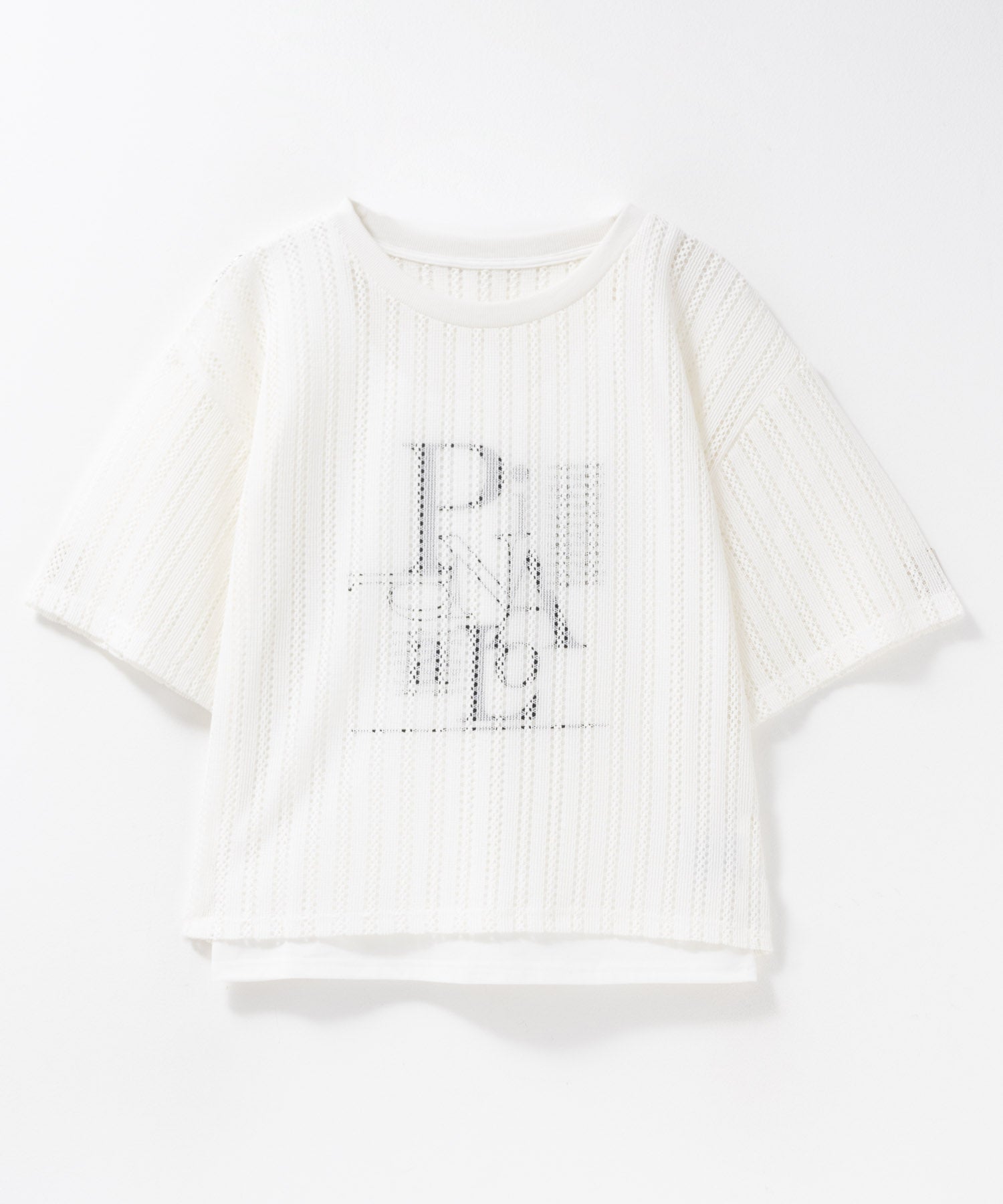 マックハウス Mac-House nAvy メッシュレースTシャツ アンサンブル （グレー） グレー