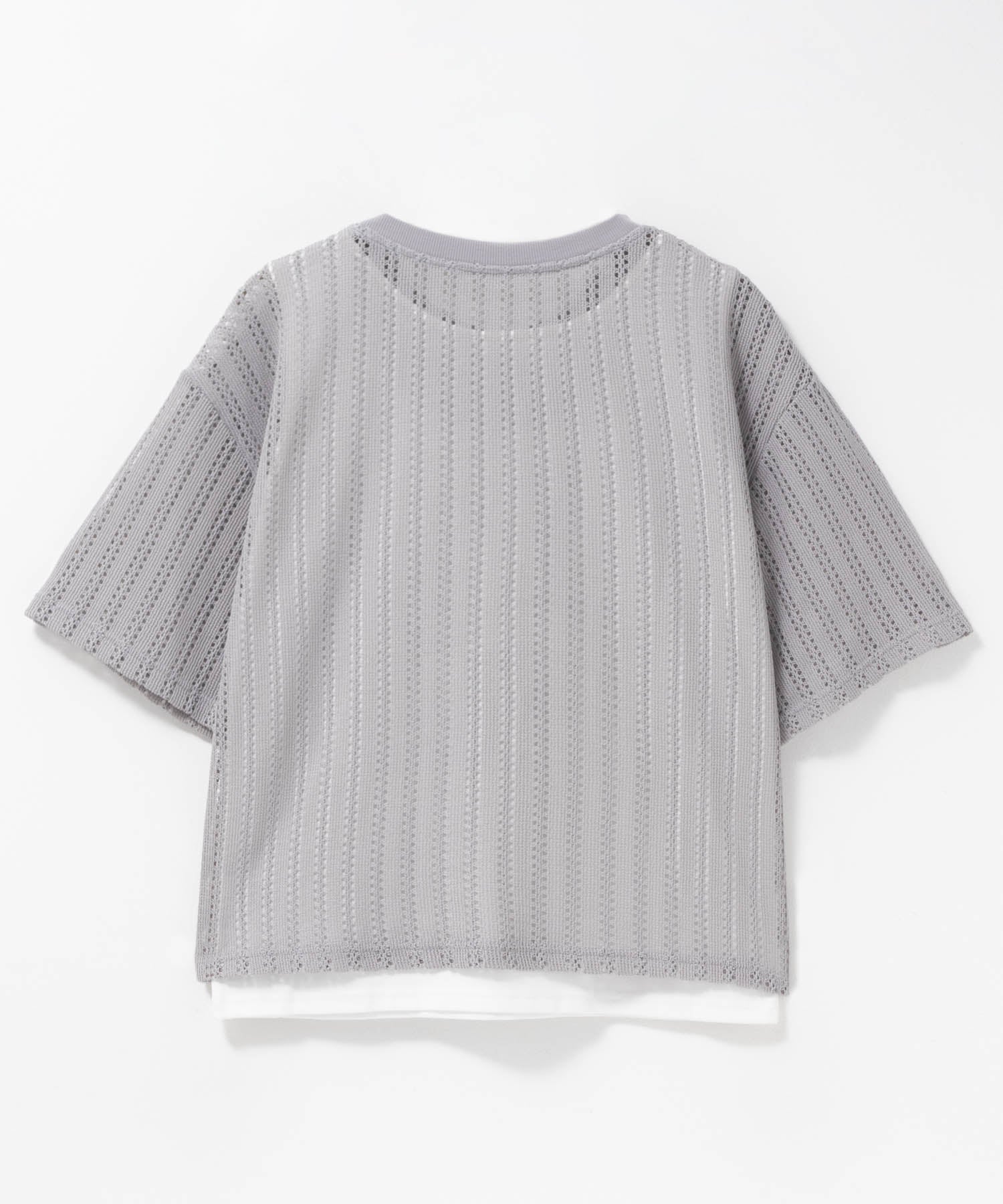 マックハウス Mac-House nAvy メッシュレースTシャツ アンサンブル （グレー） グレー
