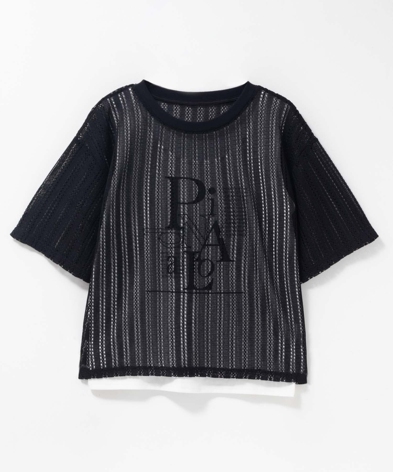 マックハウス Mac-House nAvy メッシュレースTシャツ アンサンブル （グレー） グレー