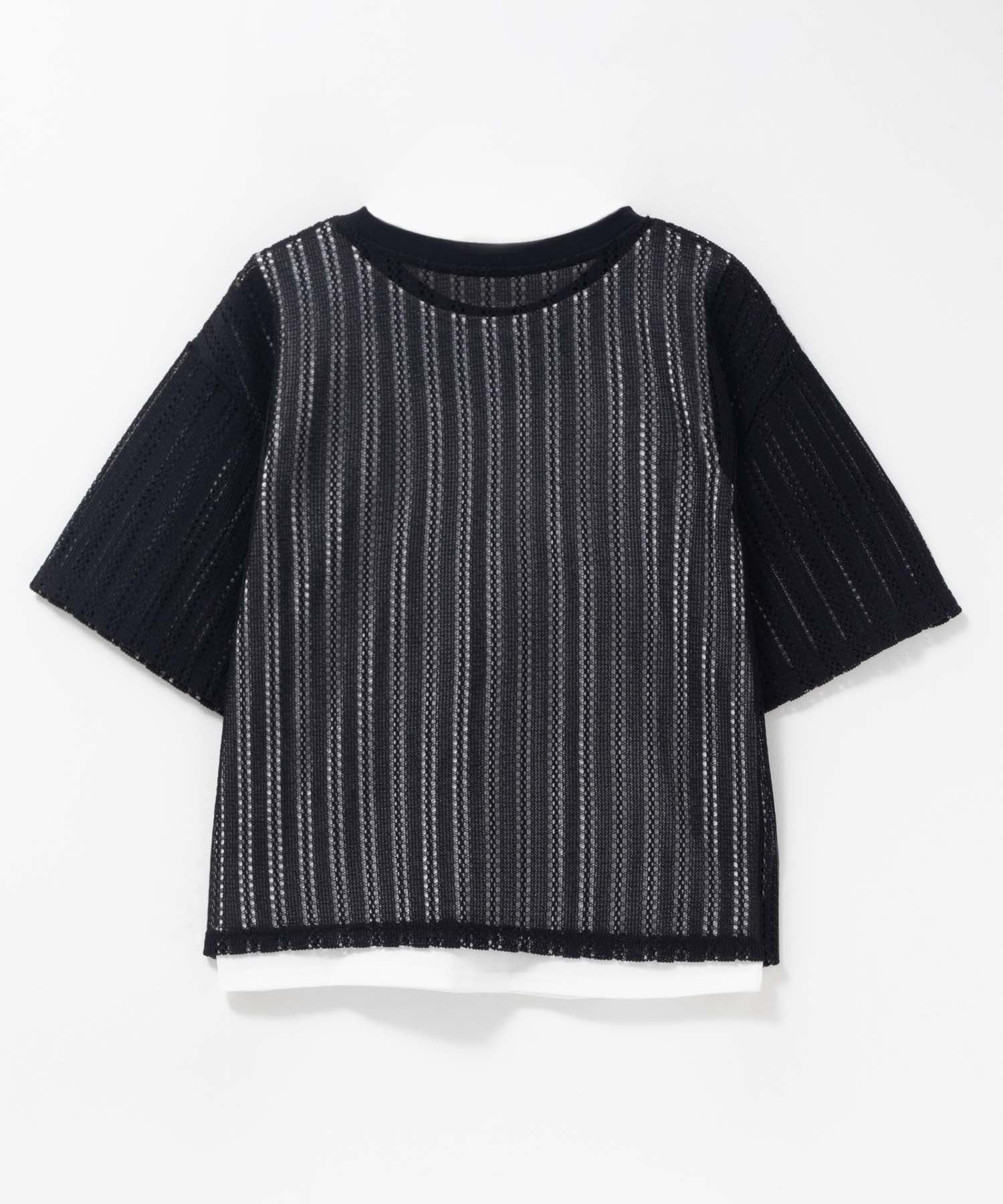 マックハウス Mac-House nAvy メッシュレースTシャツ アンサンブル （グレー） グレー