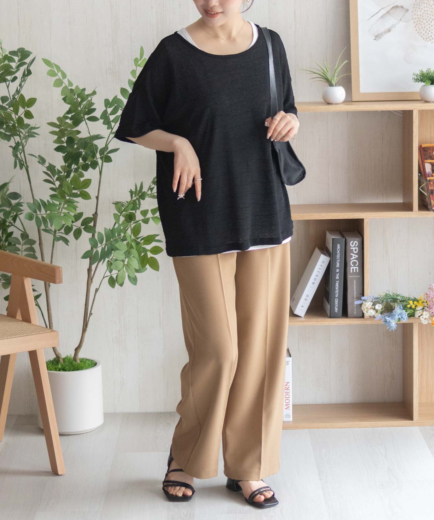 マックハウス Mac-House nAvy シアープルオーバーアンサンブル （ブラック） ブラック