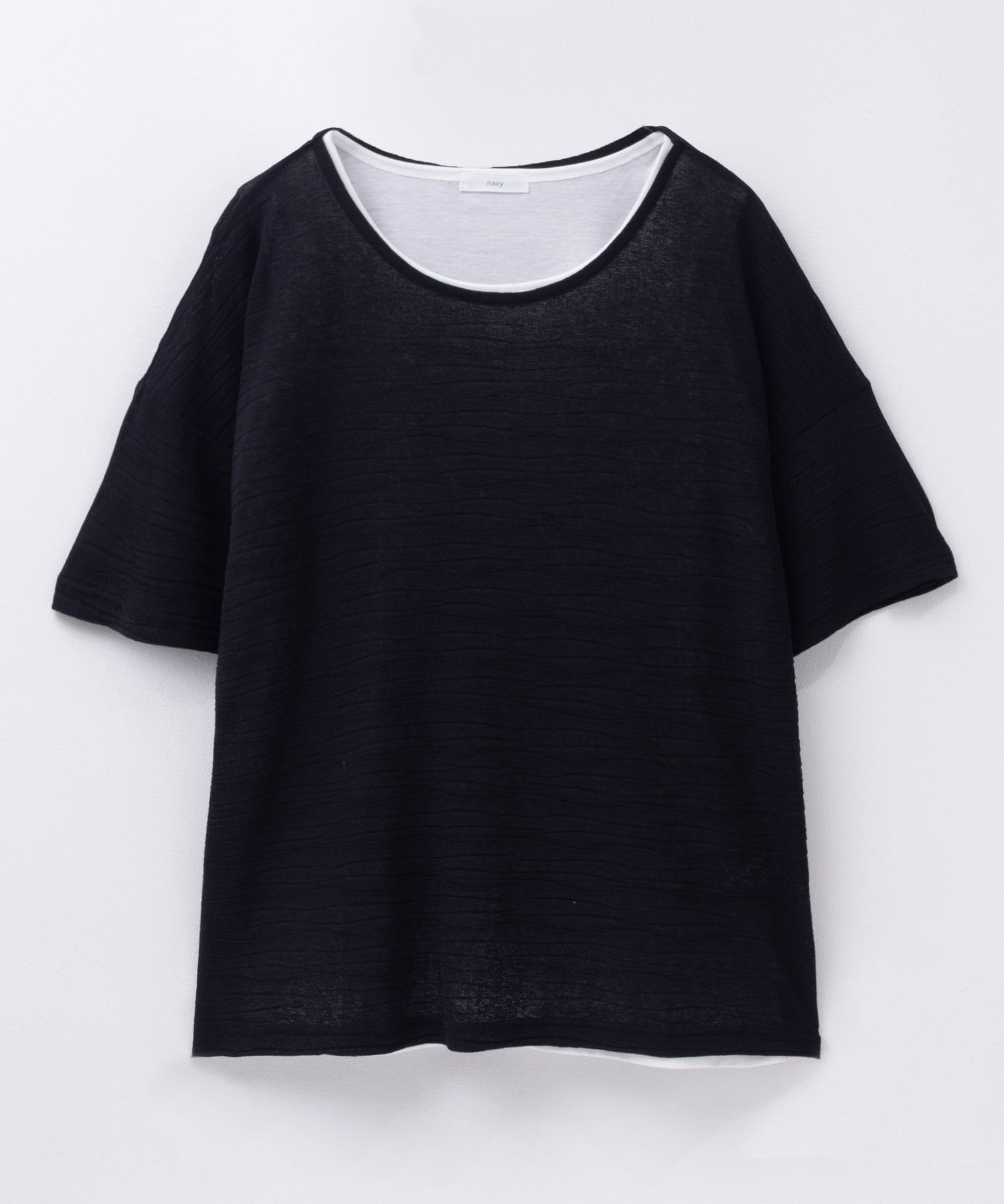 マックハウス Mac-House nAvy シアープルオーバーアンサンブル （ブラック） ブラック