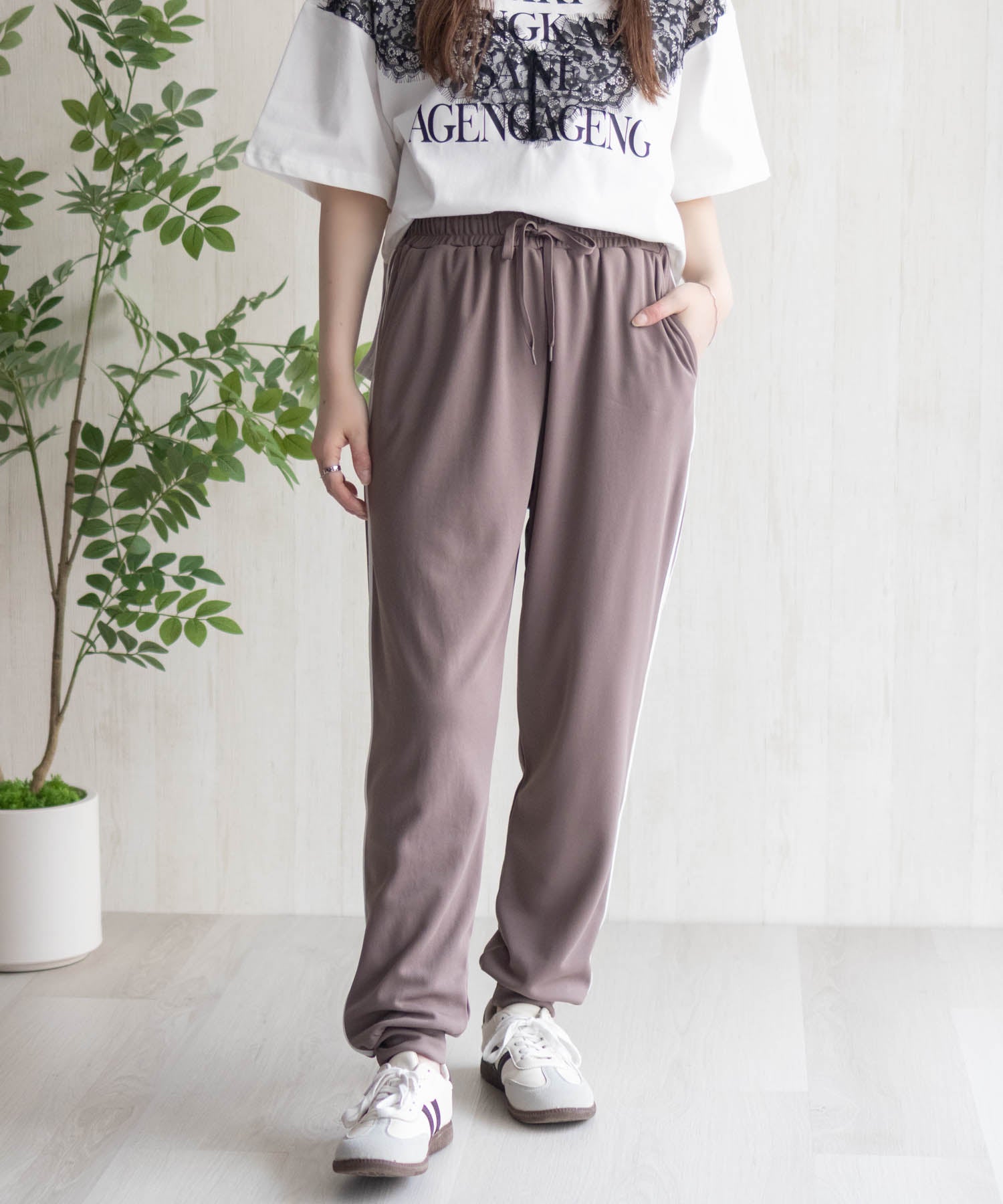 マックハウス Mac-House nAvy 裏メッシュジョガーパンツ （モカ） モカ