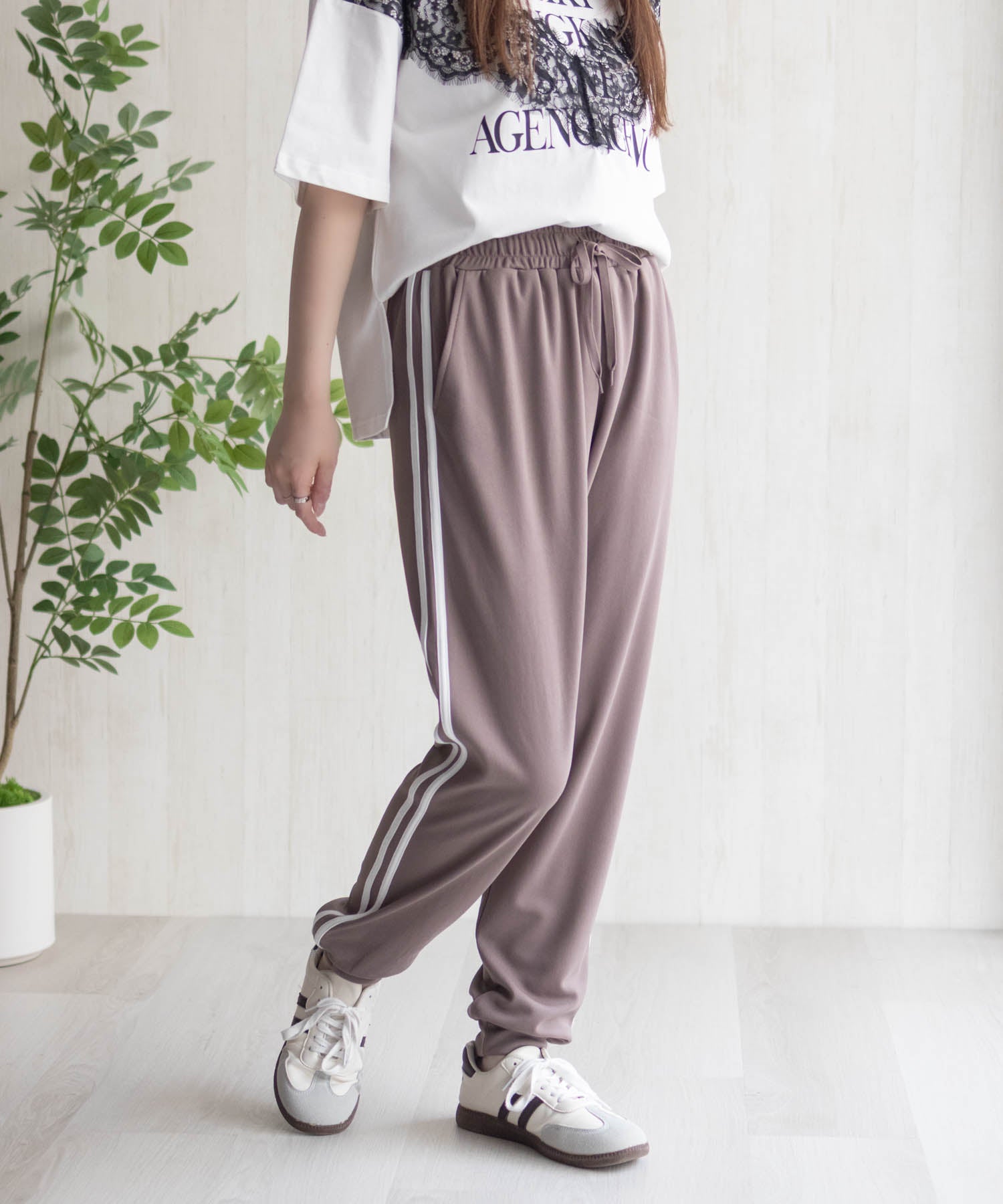 マックハウス Mac-House nAvy 裏メッシュジョガーパンツ （モカ） モカ