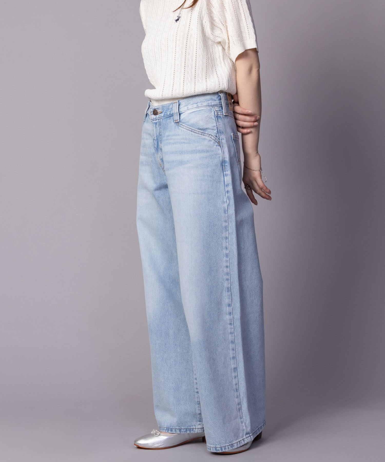 マックハウス Mac-House 94 BAGGY WIDE LEG バギーパンツ （ライトブルー） ライトブルー