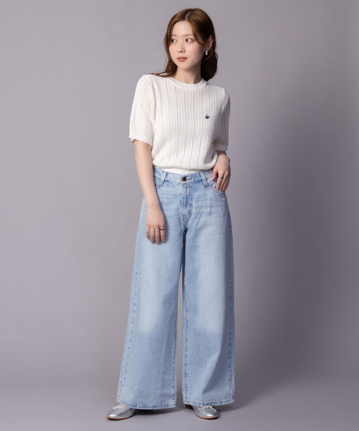 マックハウス Mac-House 94 BAGGY WIDE LEG バギーパンツ （ライトブルー） ライトブルー