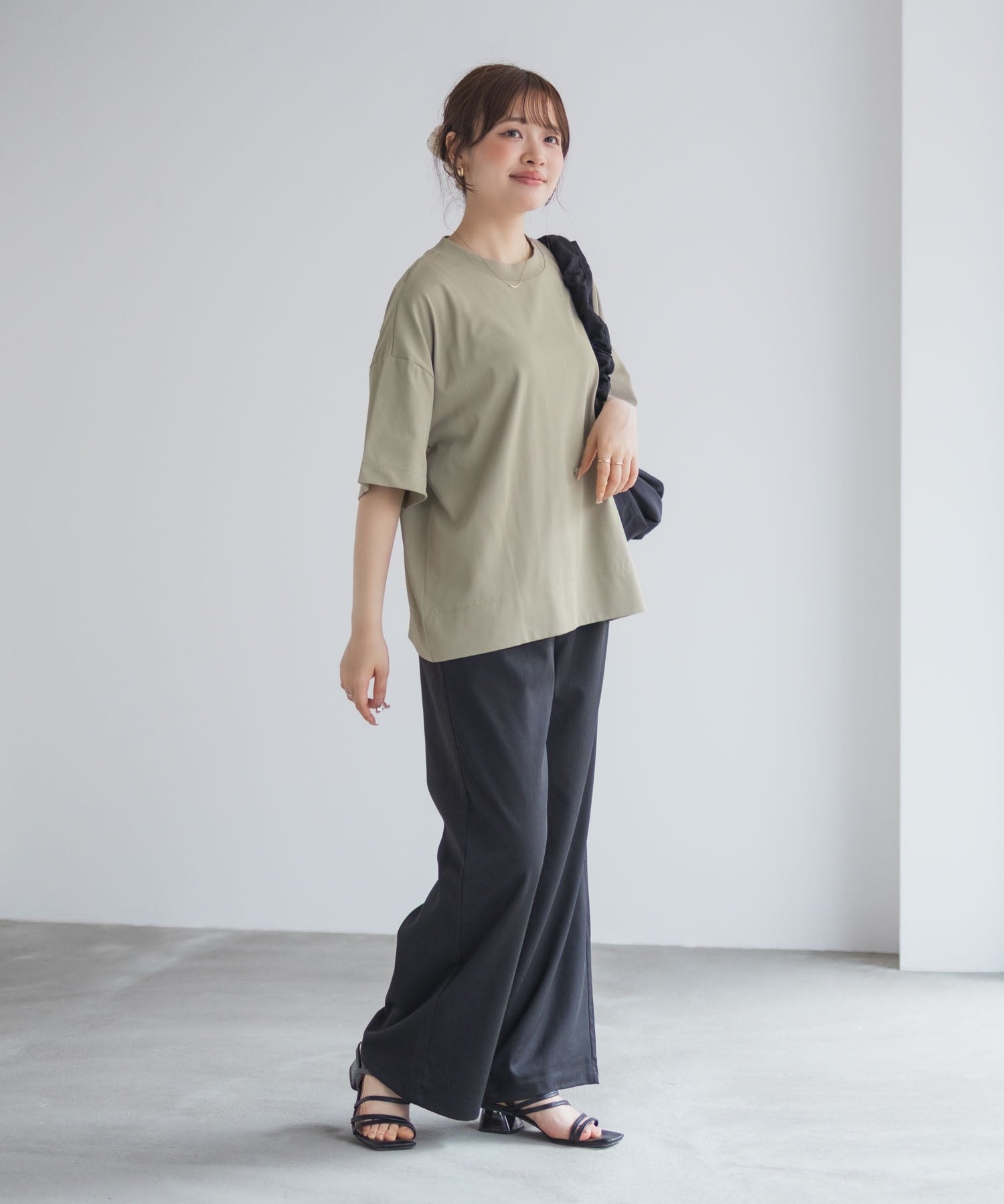 マックハウス Mac-House nAvy エブリーT 汗じみ軽減 プチハイネックTシャツ （ベージュ） ベージュ