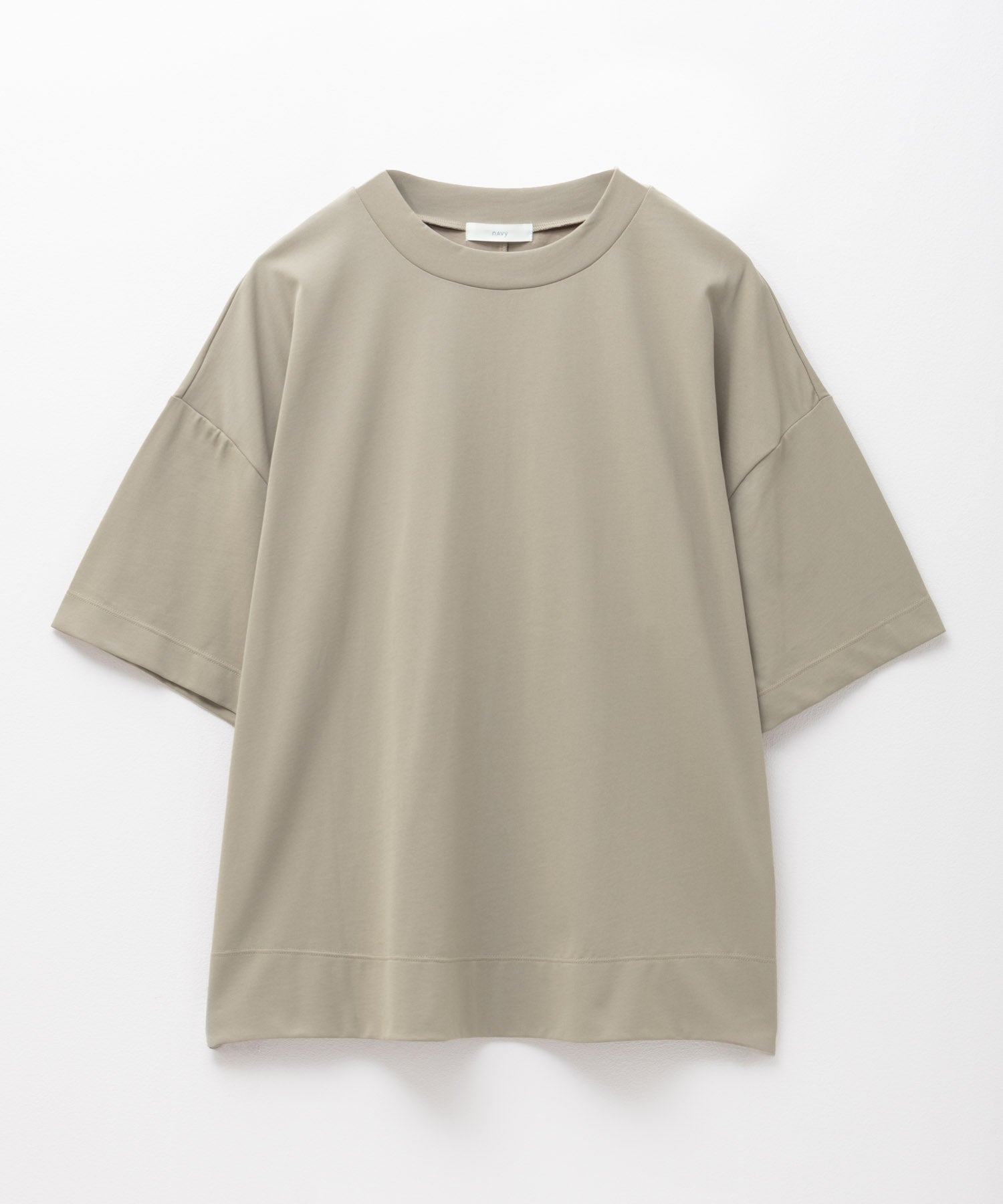 マックハウス Mac-House nAvy エブリーT 汗じみ軽減 プチハイネックTシャツ （ベージュ） ベージュ