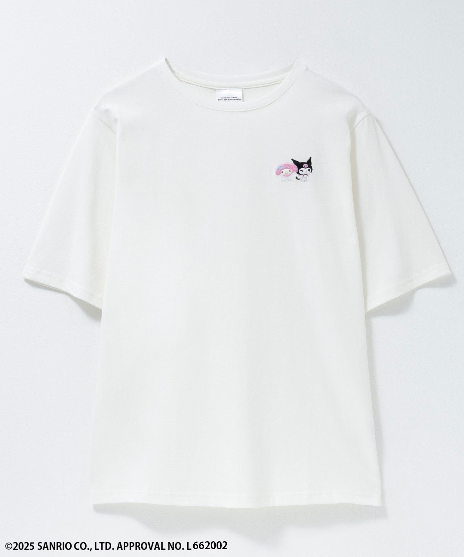 マックハウス Mac-House サンリオキャラクターズ マイメロディ クロミ ワンポイント刺繍Tシャツ （パープル） パープル