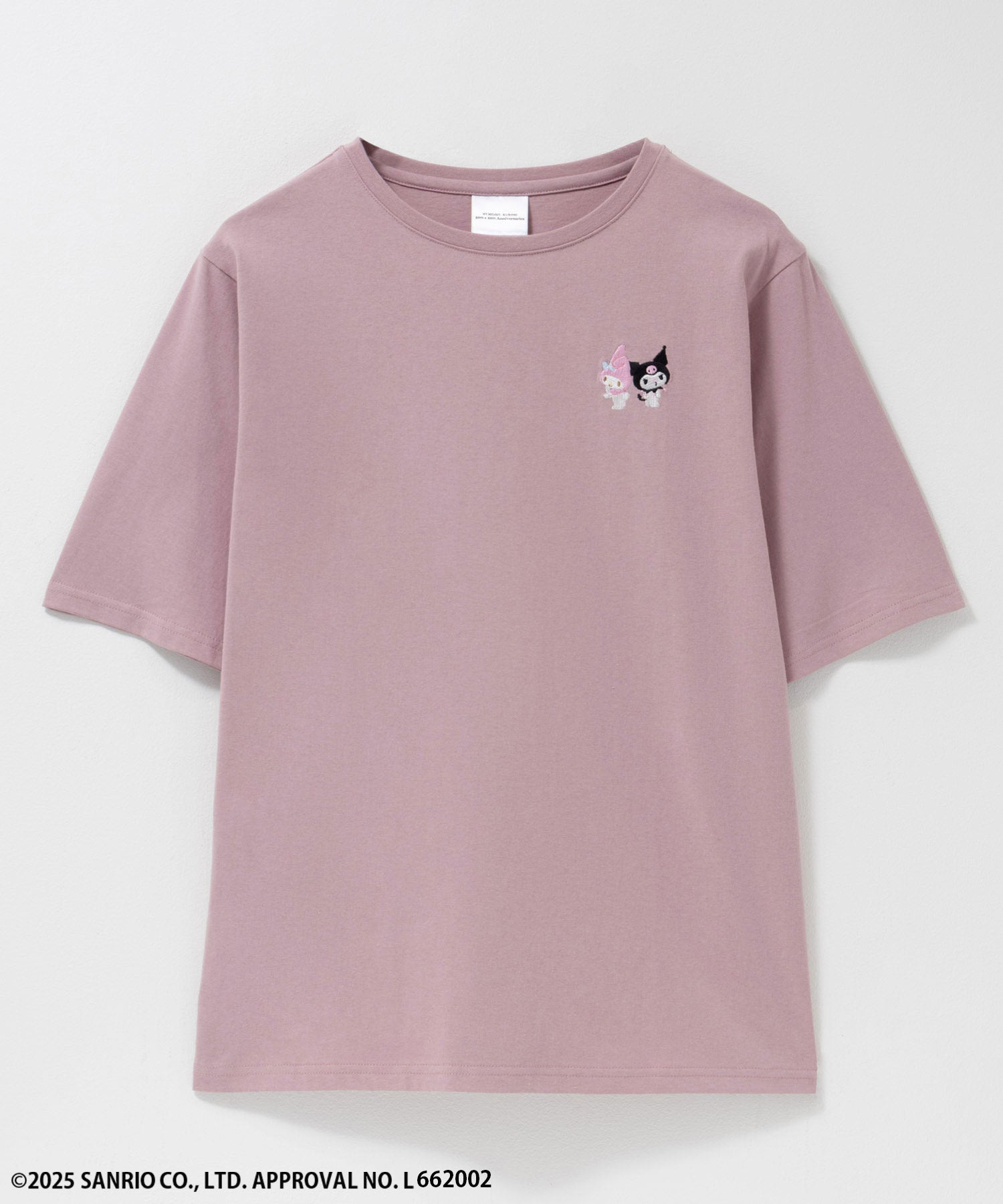マックハウス Mac-House サンリオキャラクターズ マイメロディ クロミ ワンポイント刺繍Tシャツ （パープル） パープル
