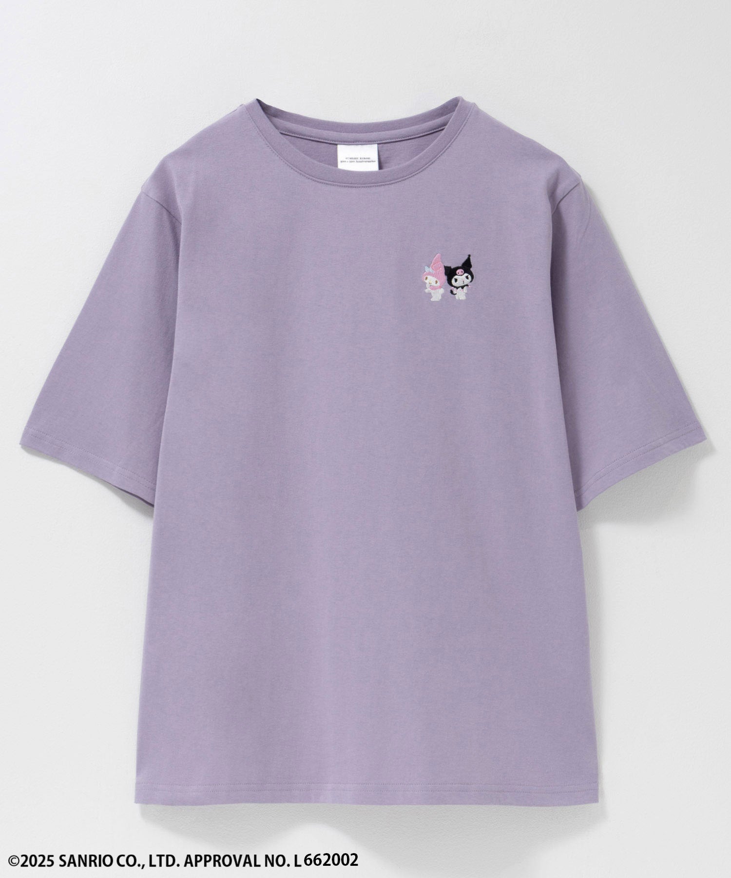 マックハウス Mac-House サンリオキャラクターズ マイメロディ クロミ ワンポイント刺繍Tシャツ （パープル） パープル