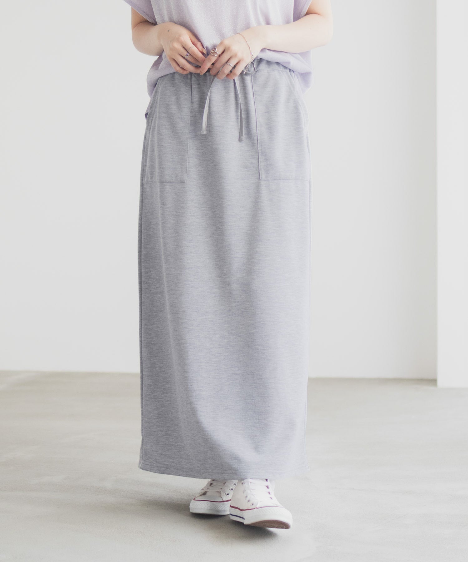 マックハウス Mac-House スウェットナロースカート （グレー） グレー