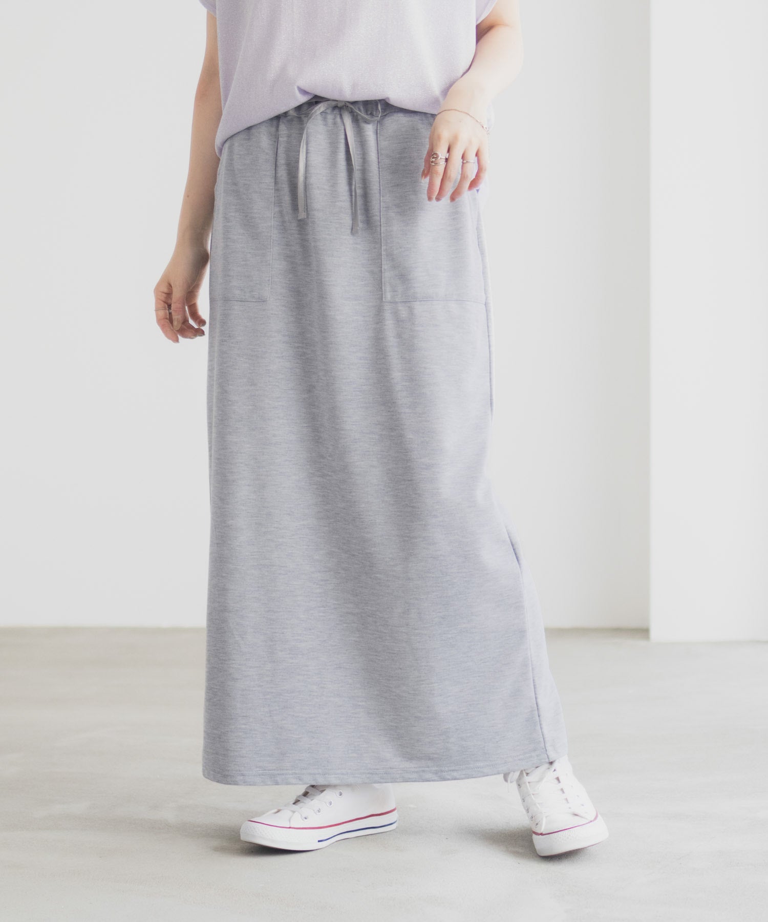 マックハウス Mac-House スウェットナロースカート （グレー） グレー