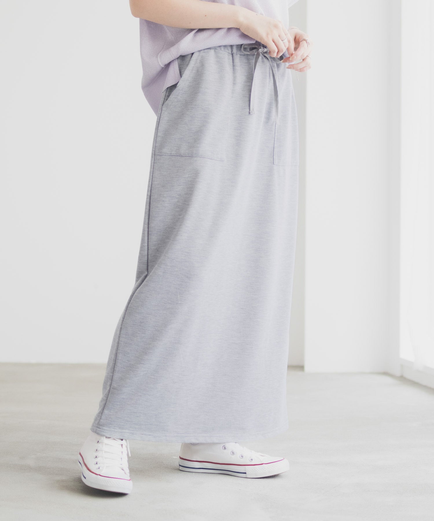 マックハウス Mac-House スウェットナロースカート （グレー） グレー