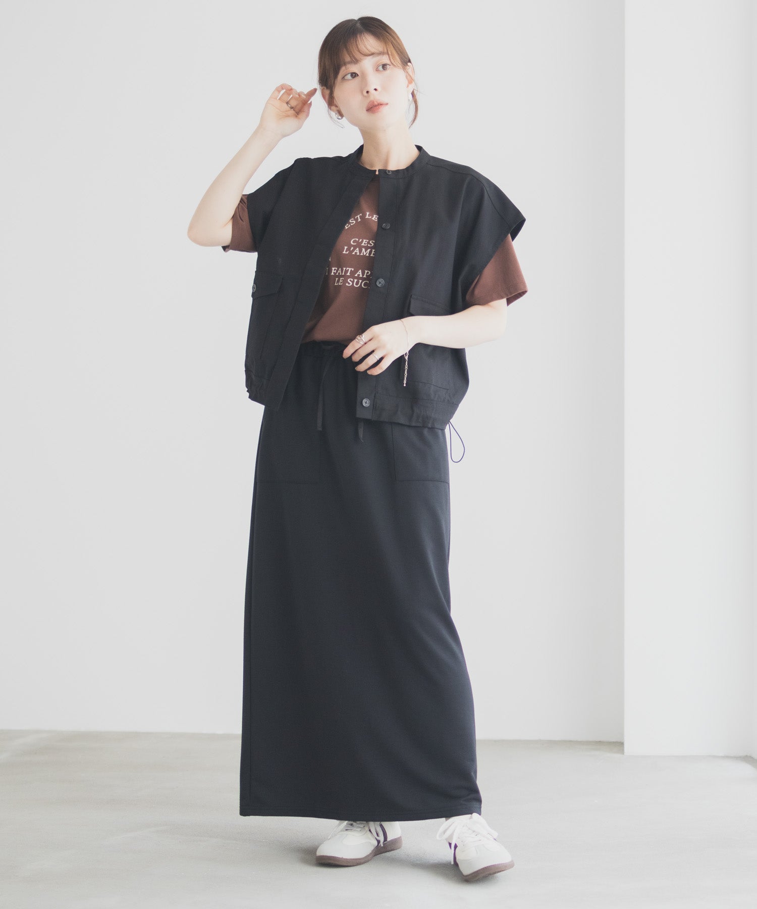 マックハウス Mac-House スウェットナロースカート （グレー） グレー