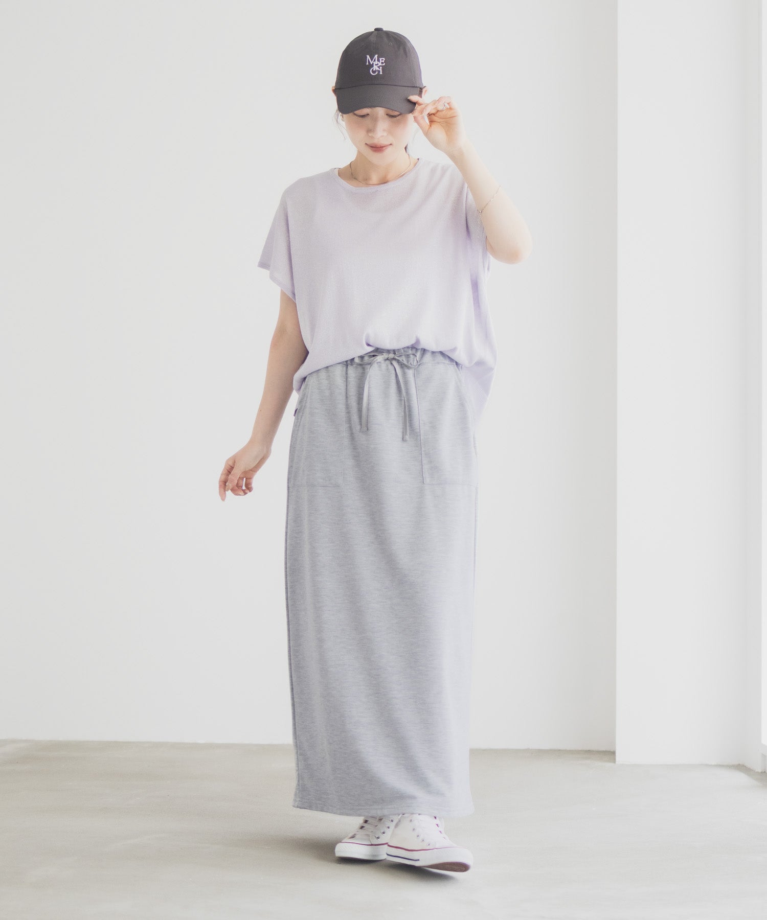 マックハウス Mac-House スウェットナロースカート （グレー） グレー