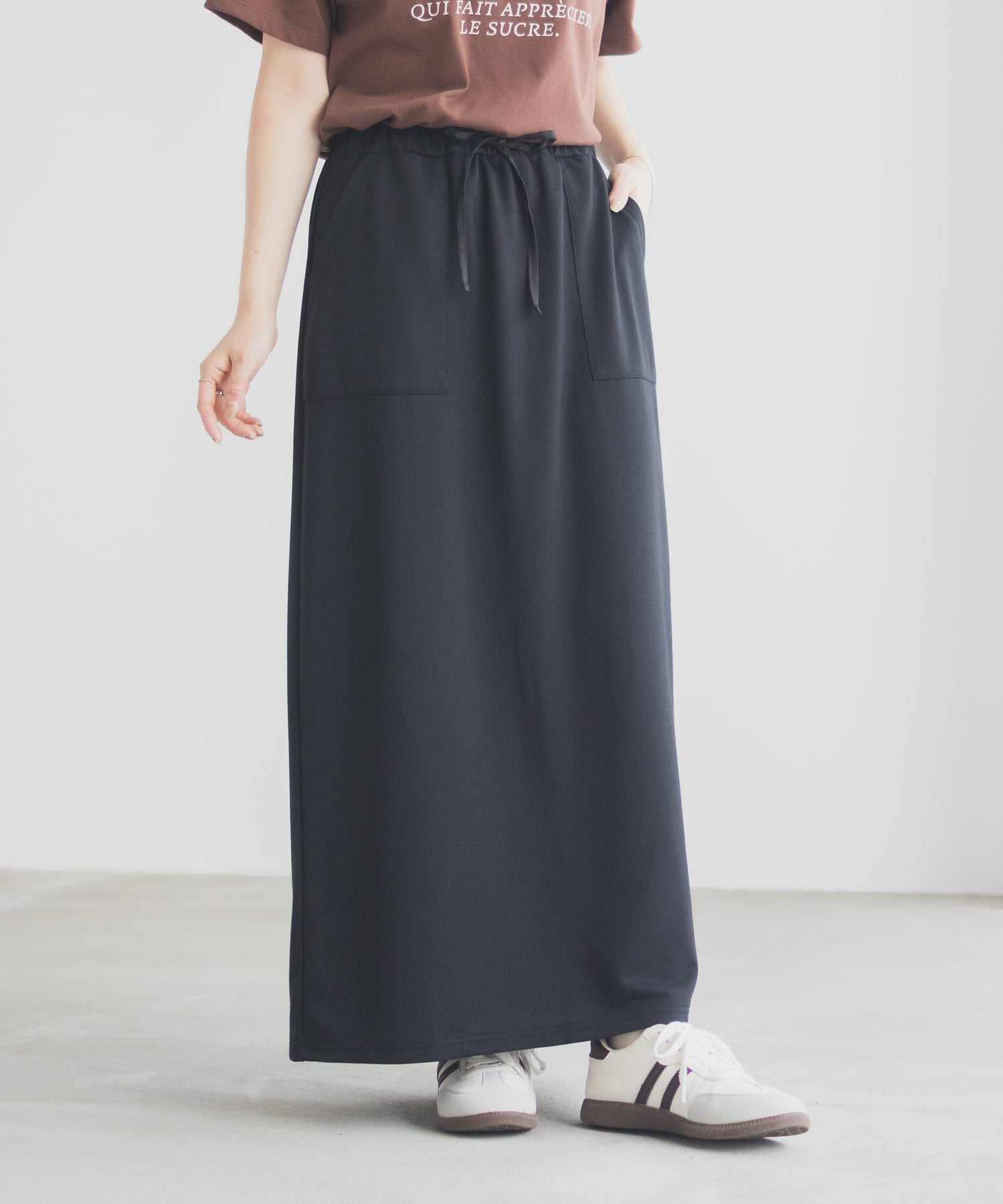 マックハウス Mac-House スウェットナロースカート （ブラック） ブラック