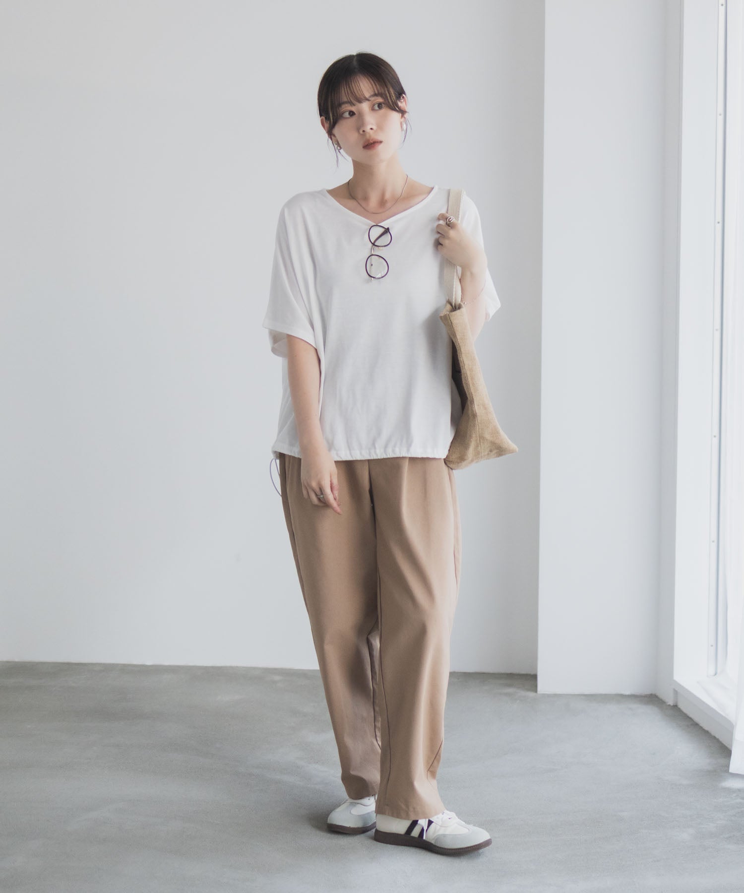 マックハウス Mac-House 裾ドロストカットソー （ブラック） ブラック