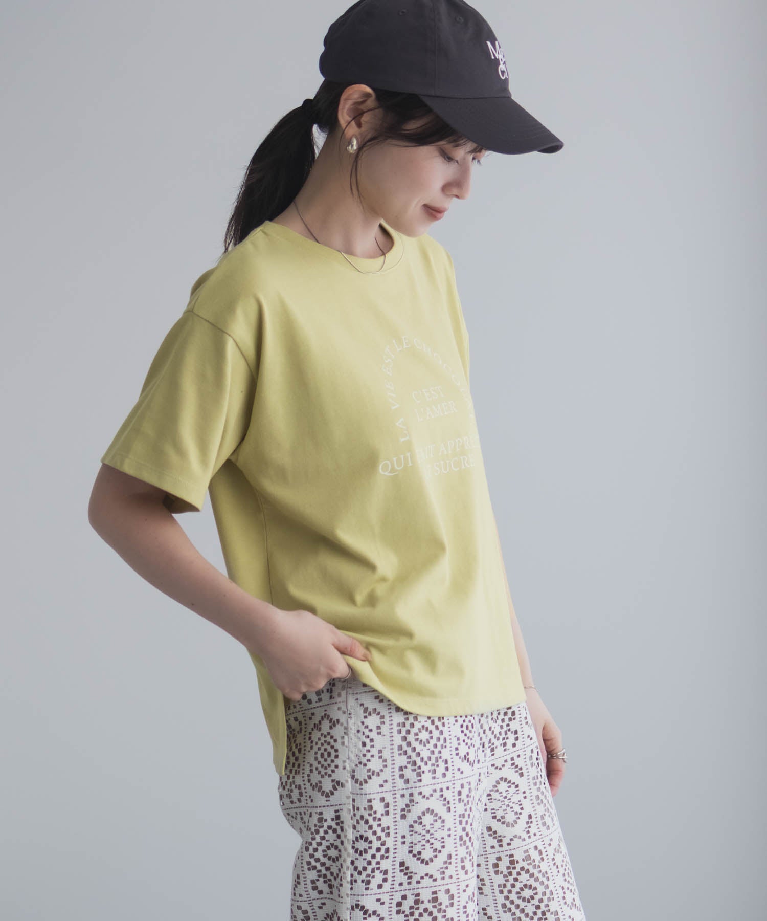 マックハウス Mac-House LavieestロゴTシャツ （オフホワイト） オフホワイト