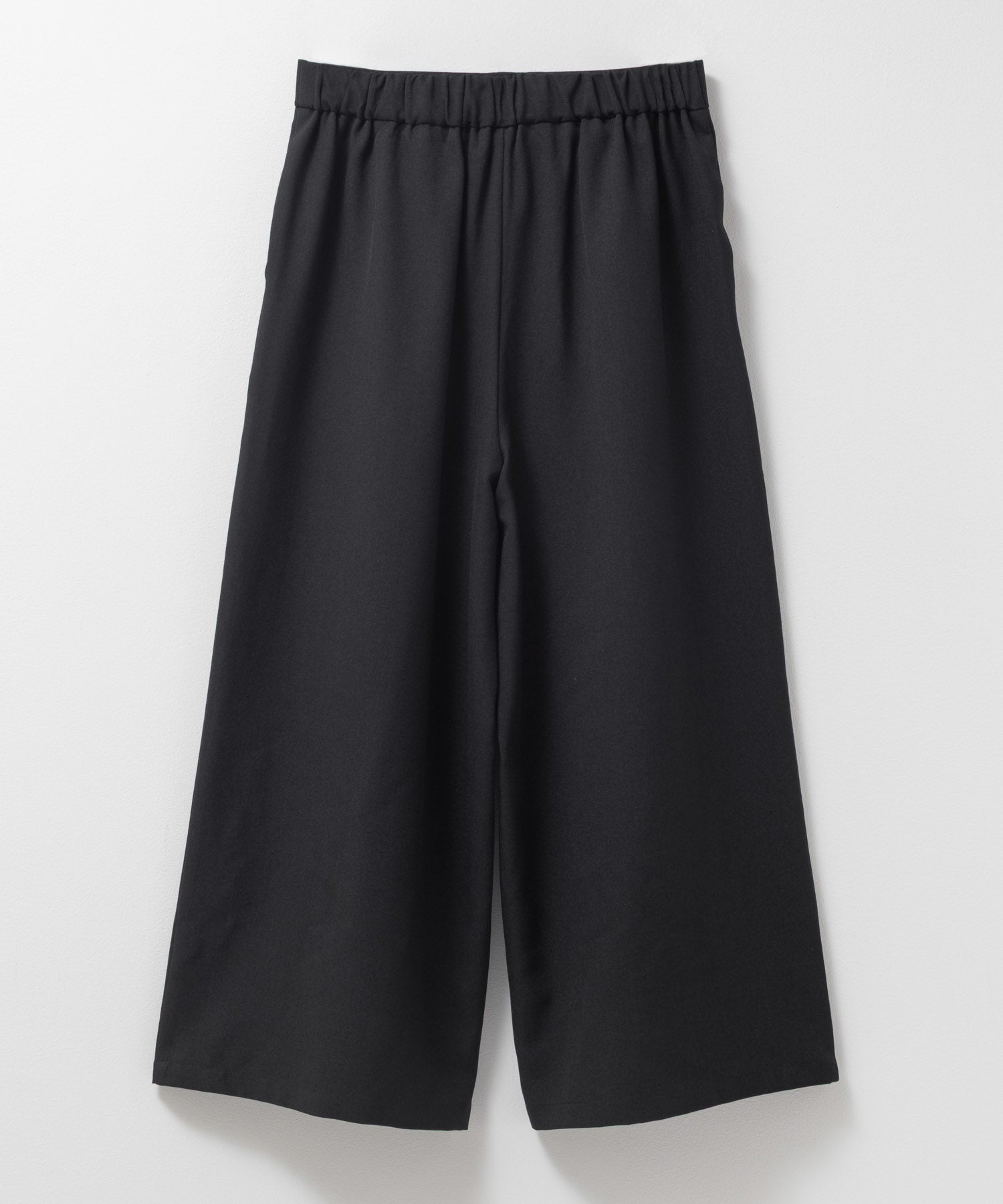 マックハウス Mac-House 釦付きワイドクロップドパンツ （ブラック） ブラック