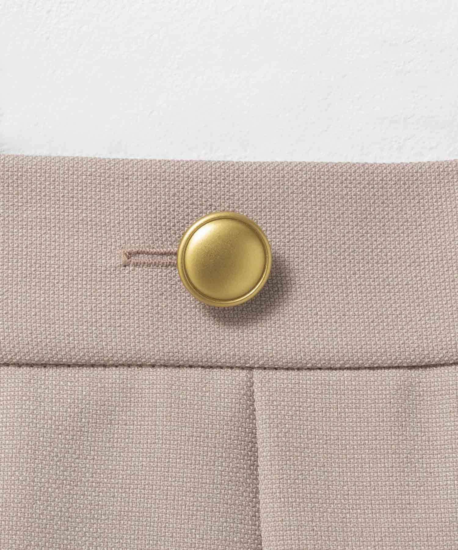 マックハウス Mac-House 釦付きワイドクロップドパンツ （ブラック） ブラック