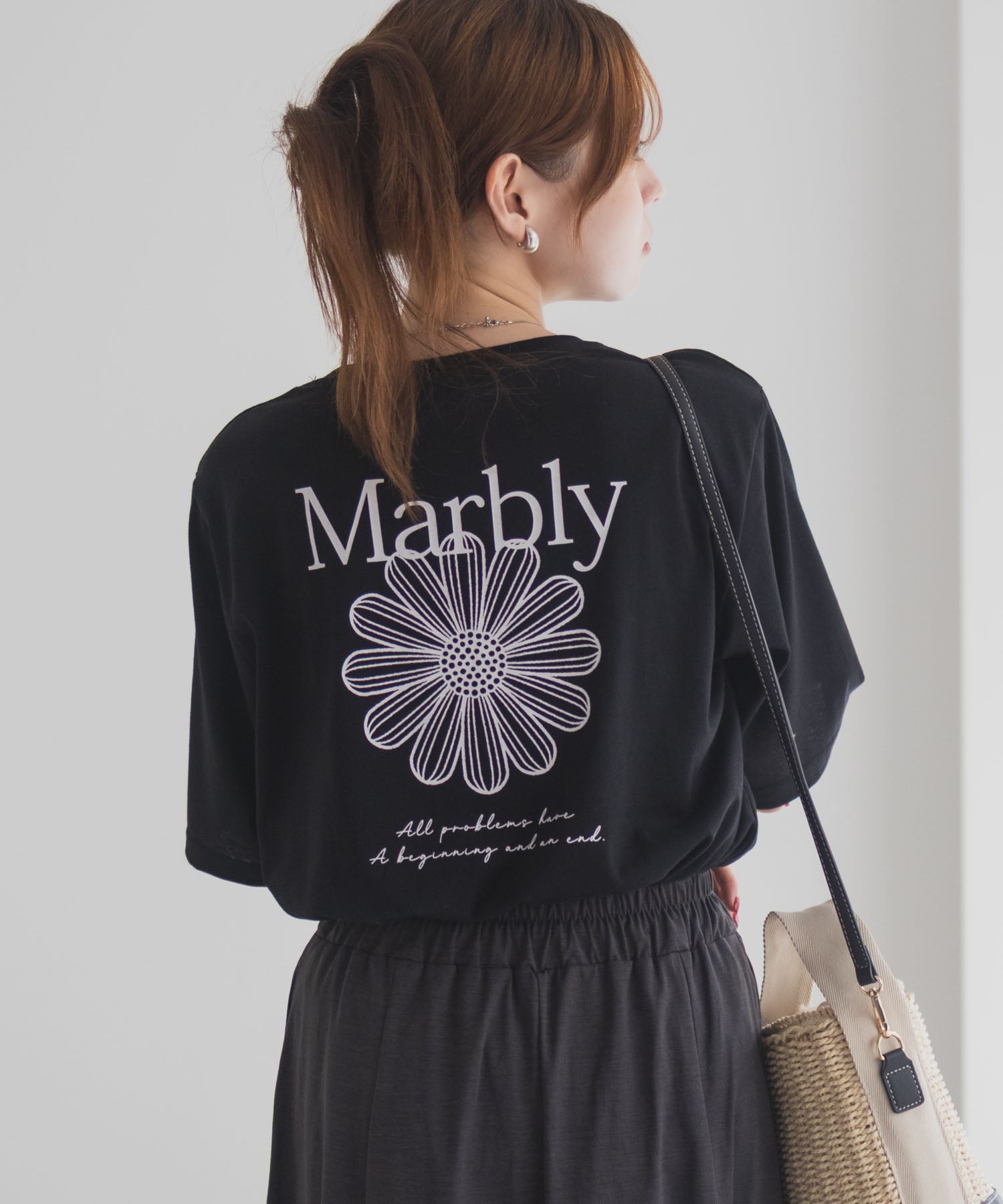 マックハウス Mac-House フラワープリントTシャツ （ホワイト） ホワイト