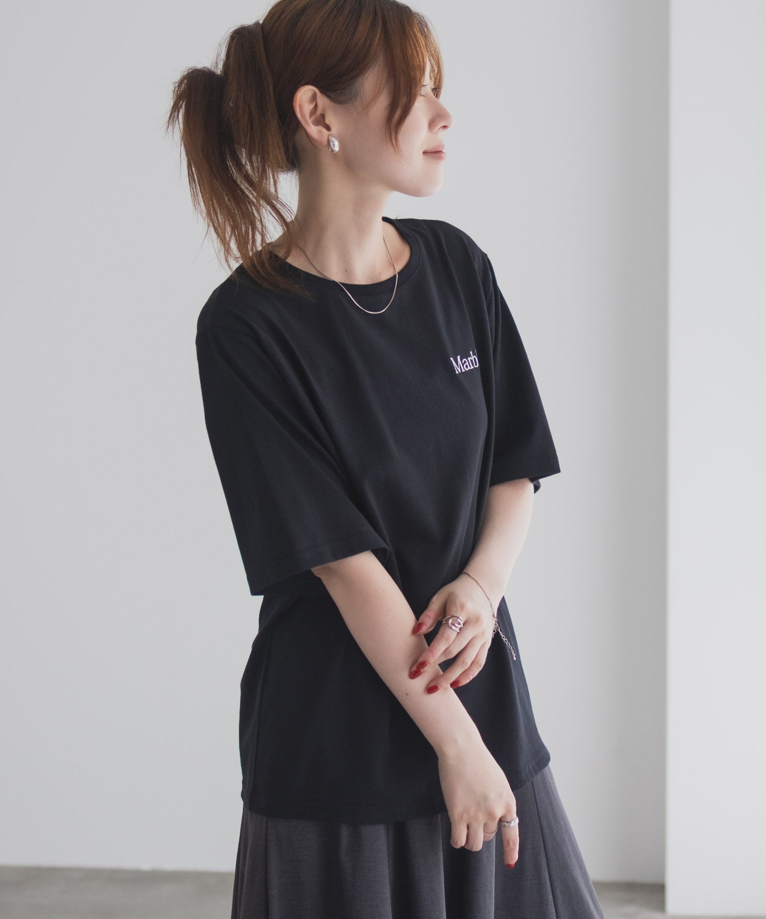 マックハウス Mac-House フラワープリントTシャツ （ホワイト） ホワイト