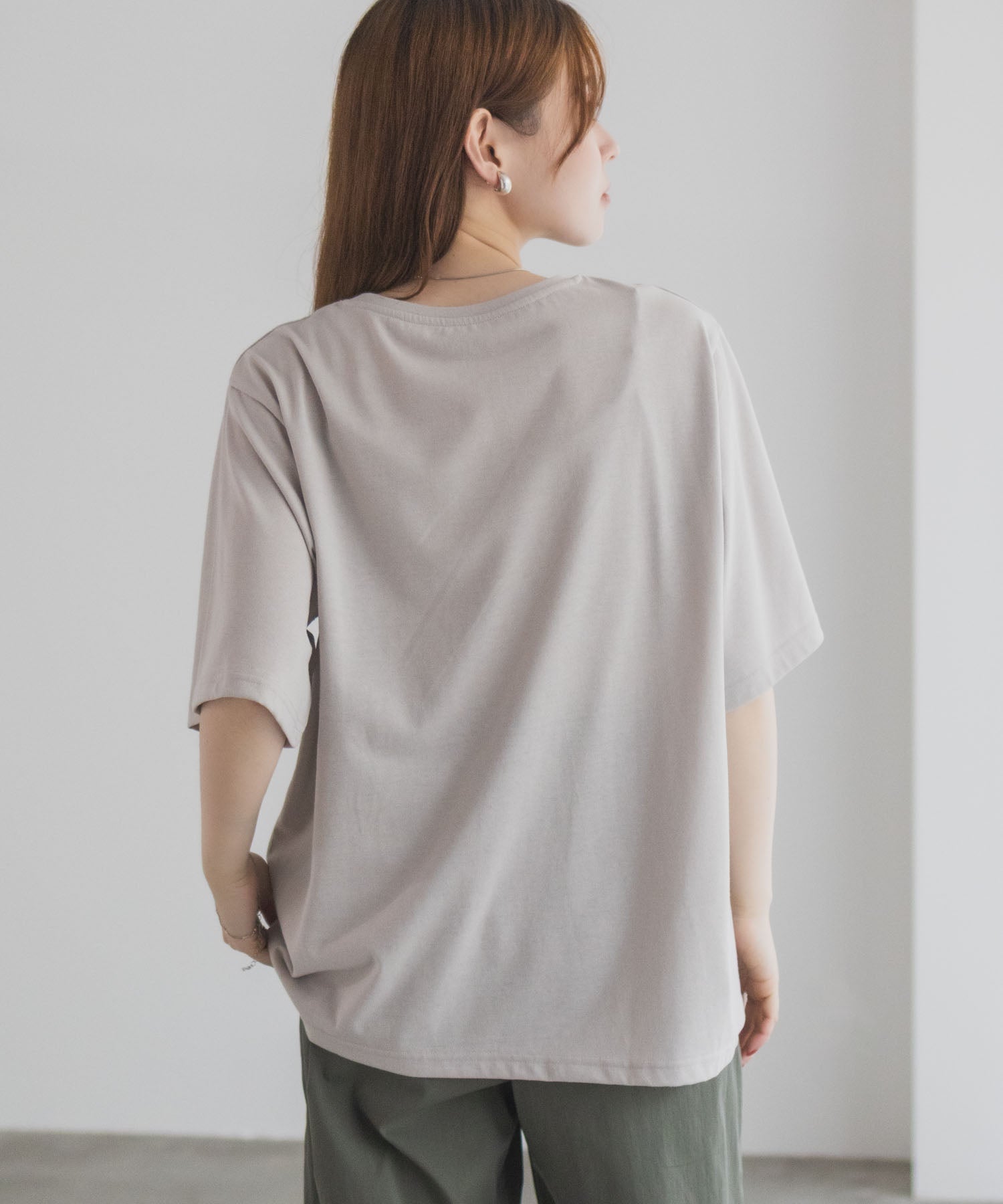 マックハウス Mac-House メッセージ刺繍Tシャツ （ミント） ミント