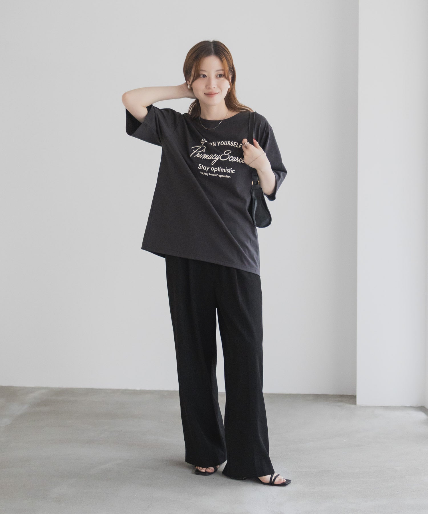 マックハウス Mac-House メッセージ刺繍Tシャツ （ミント） ミント