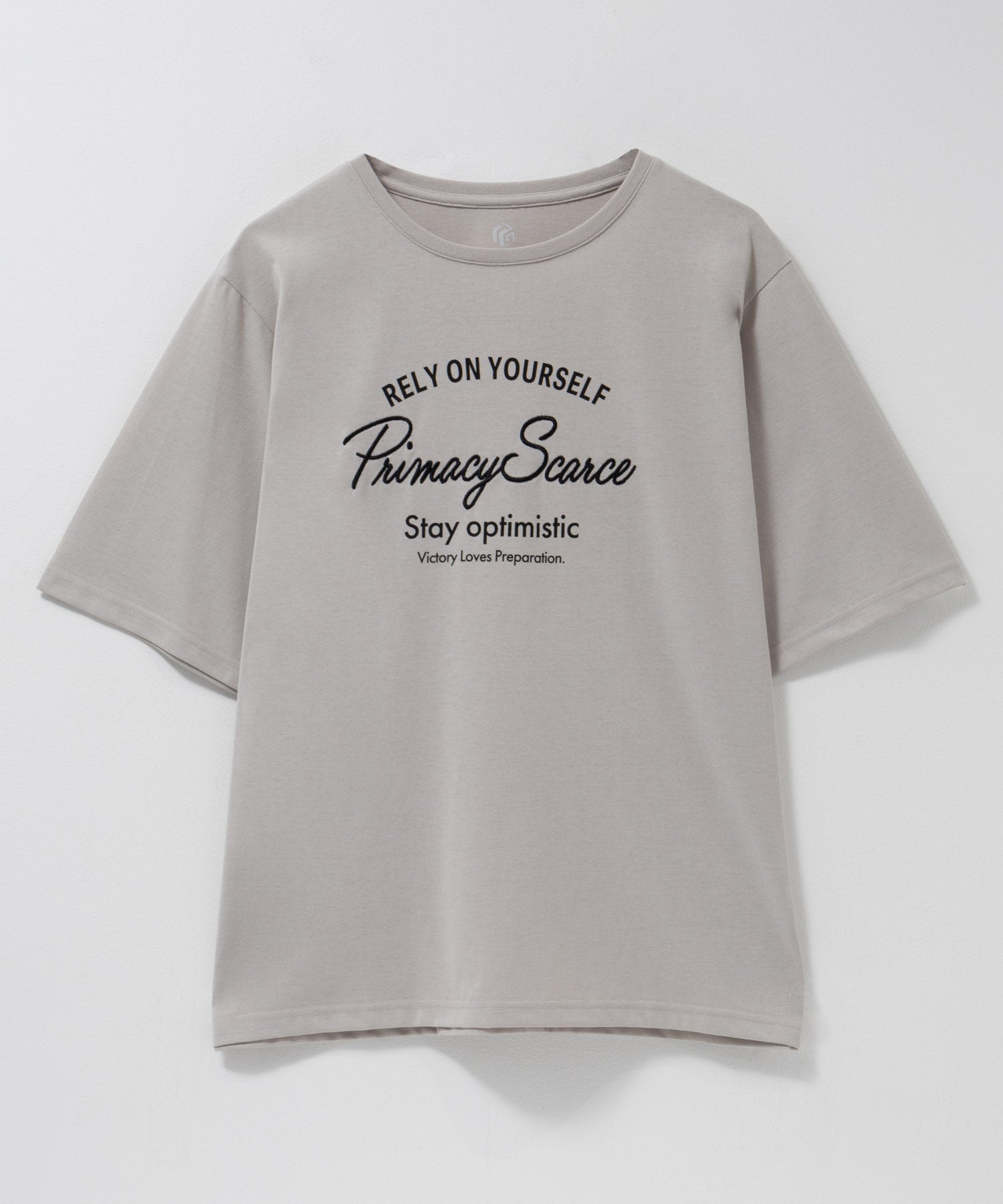 マックハウス Mac-House メッセージ刺繍Tシャツ （ミント） ミント