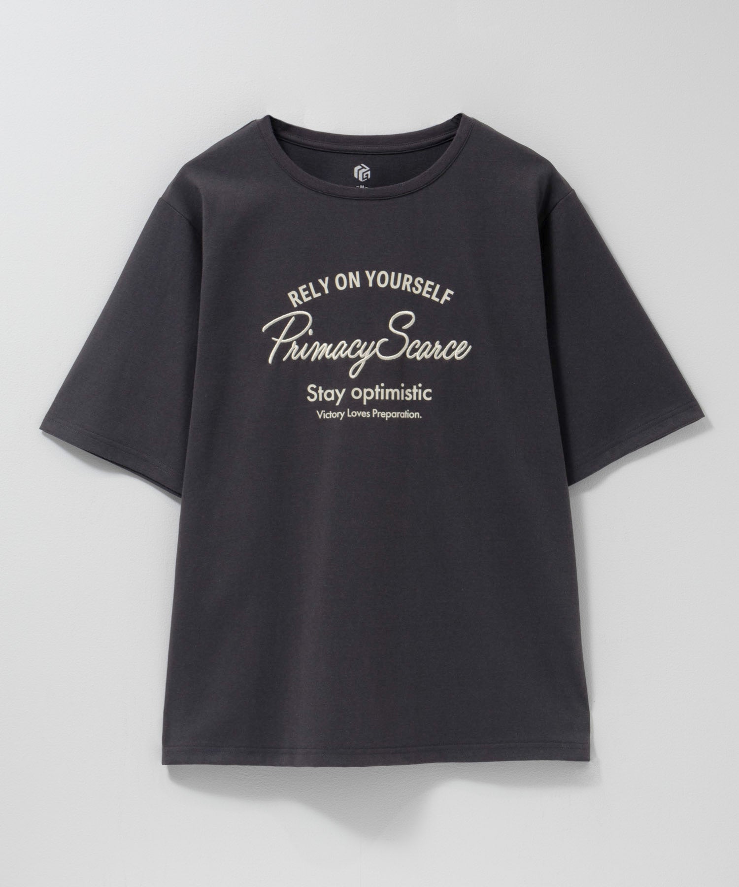 マックハウス Mac-House メッセージ刺繍Tシャツ （ミント） ミント