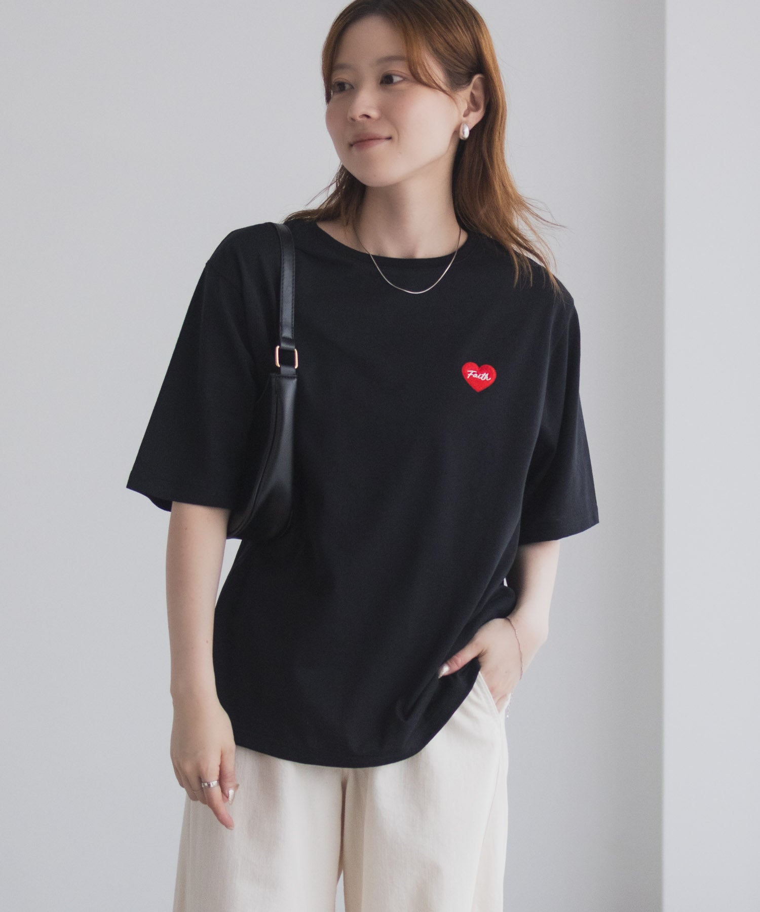 マックハウス Mac-House ハート刺繍Tシャツ （ホワイト） ホワイト