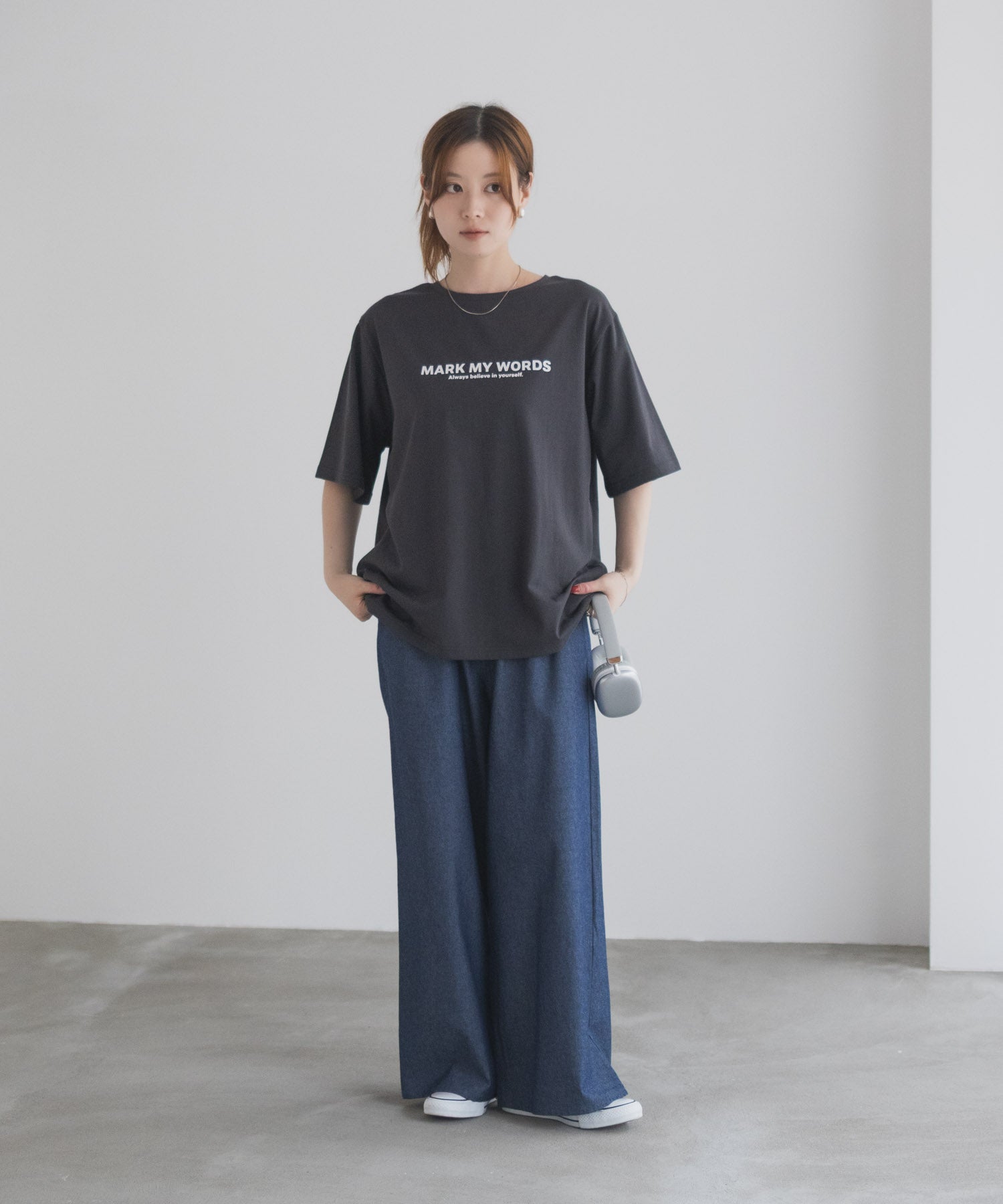 マックハウス Mac-House バックプリントTシャツ （チャコール） チャコール