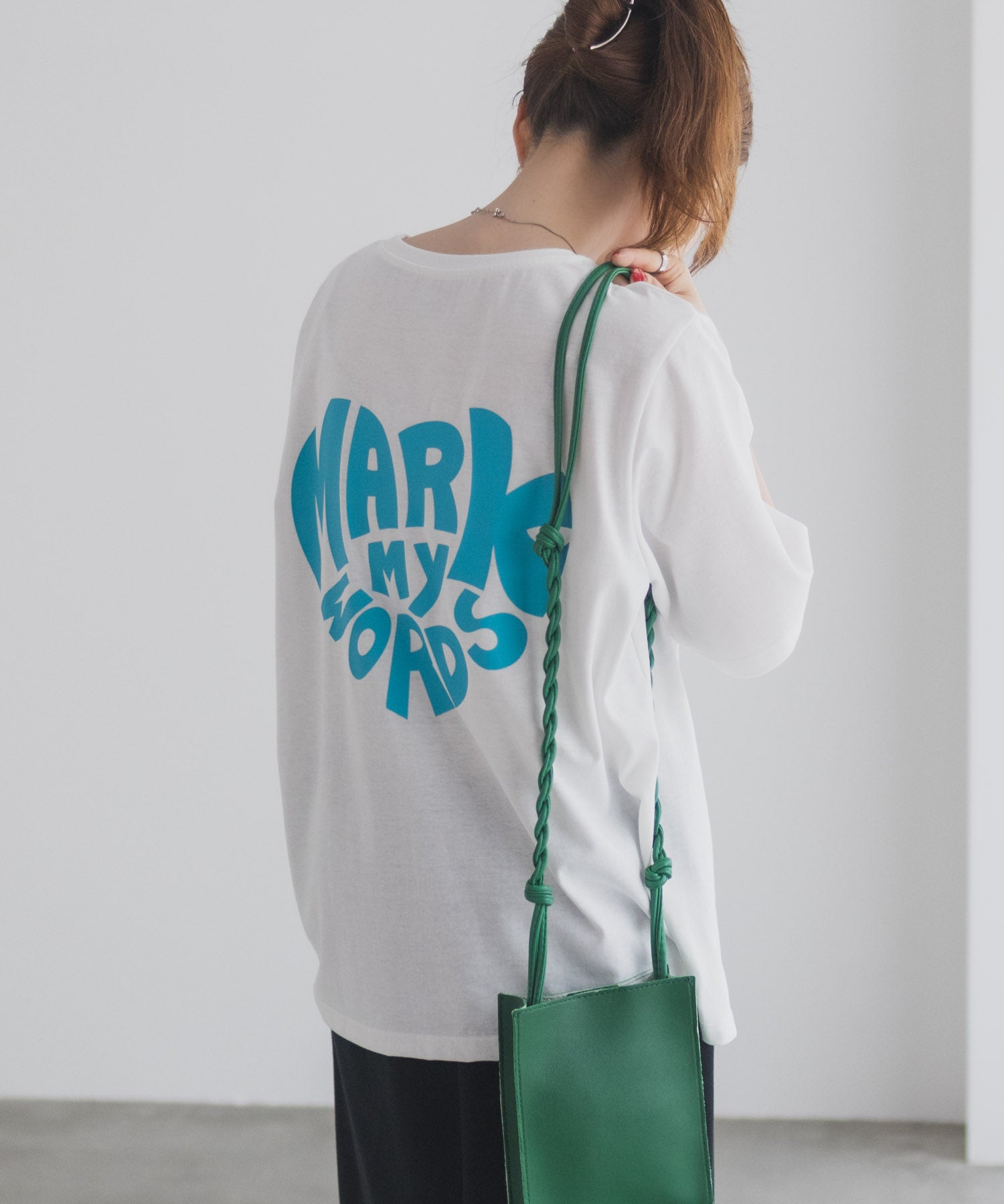 マックハウス Mac-House バックプリントTシャツ （チャコール） チャコール