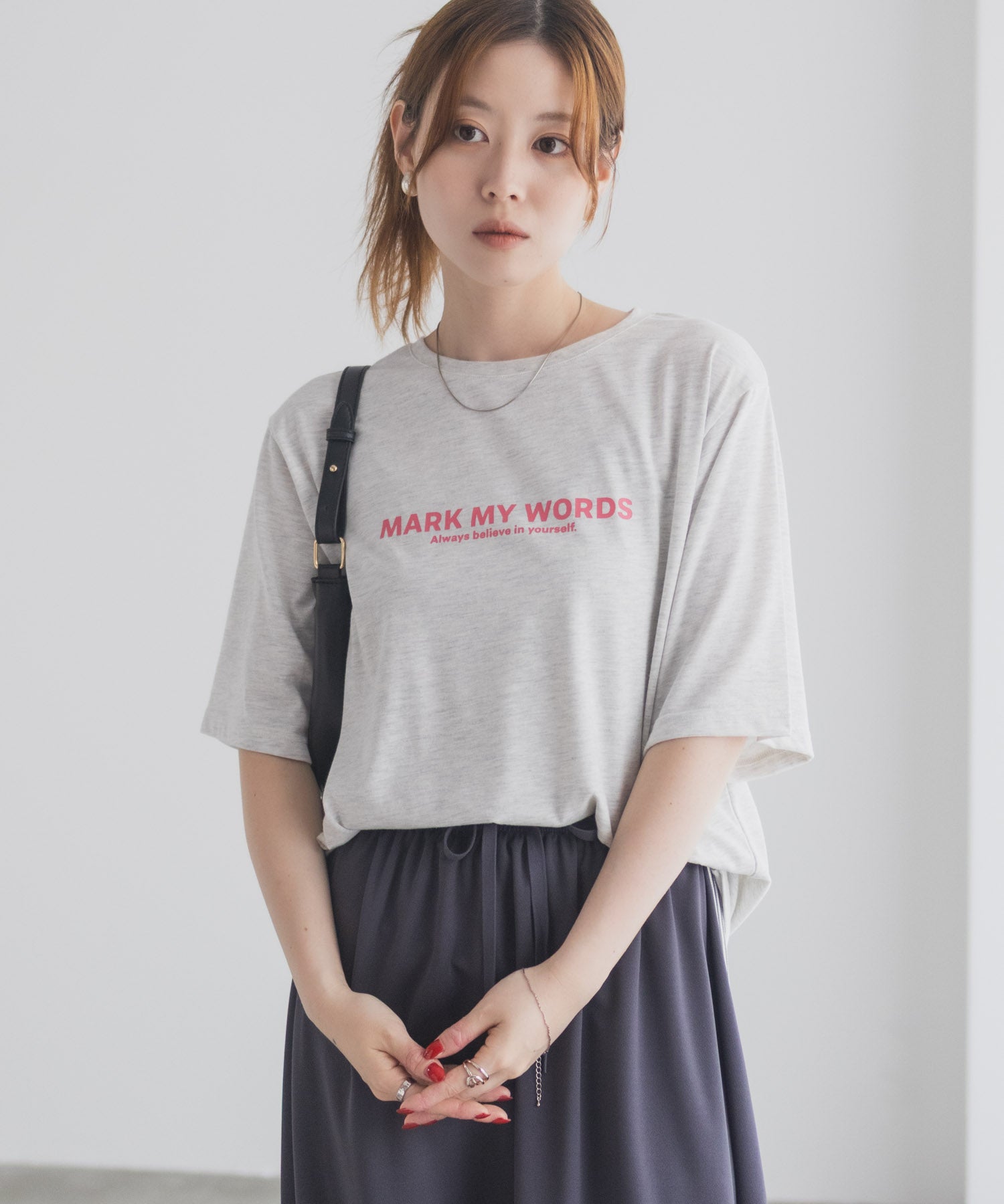 マックハウス Mac-House バックプリントTシャツ （チャコール） チャコール